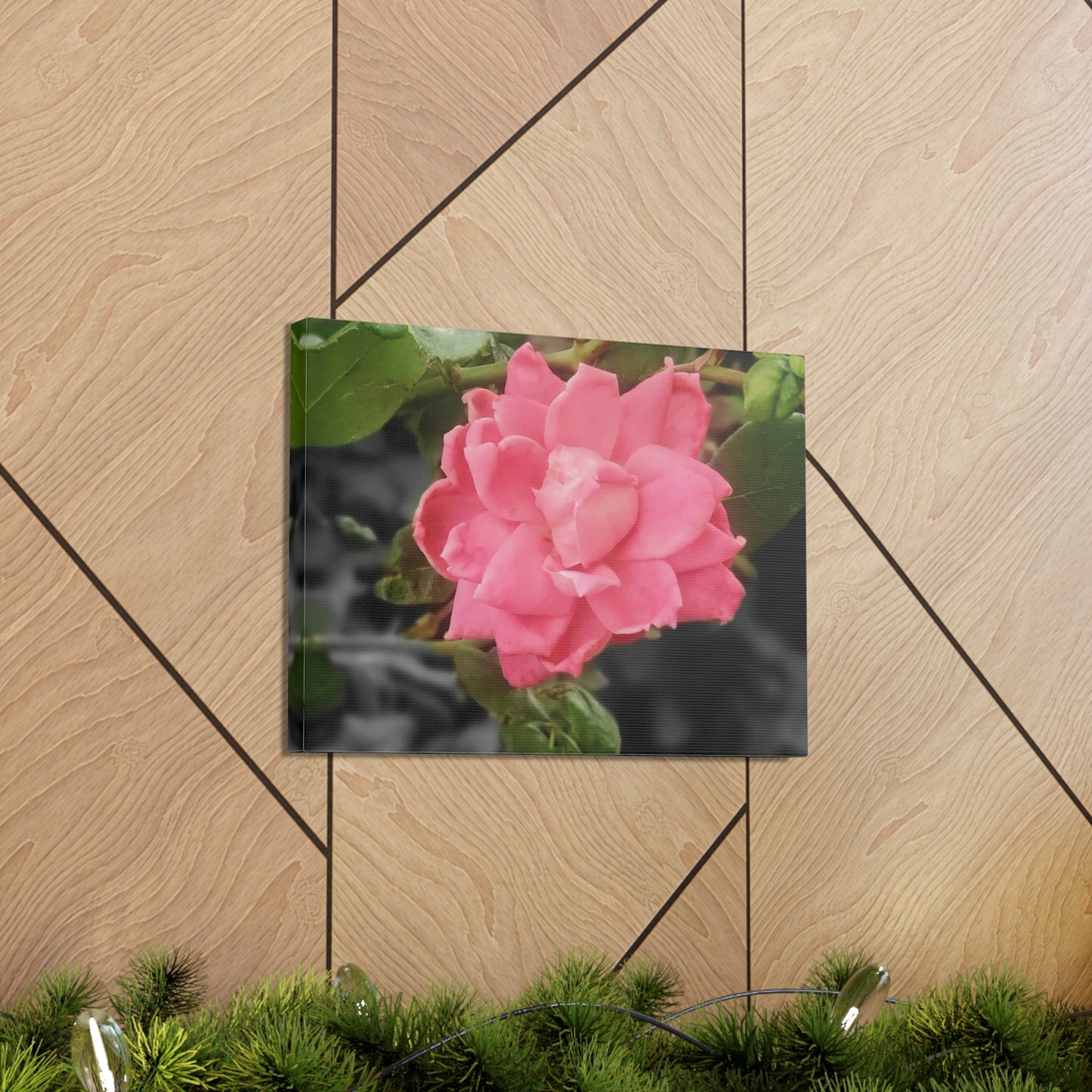 Pink Flower On A Vine | Wall Canvas | Bloom Collection