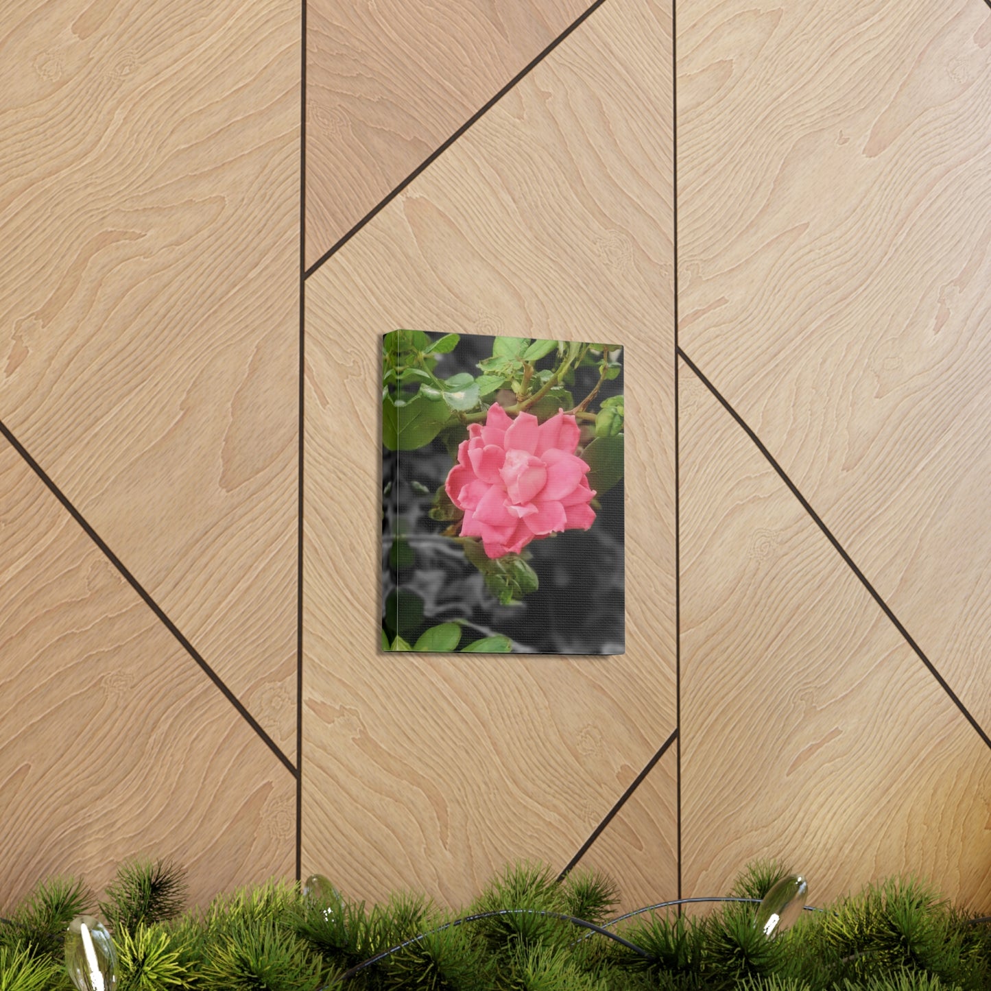 Pink Flower On A Vine | Wall Canvas | Bloom Collection