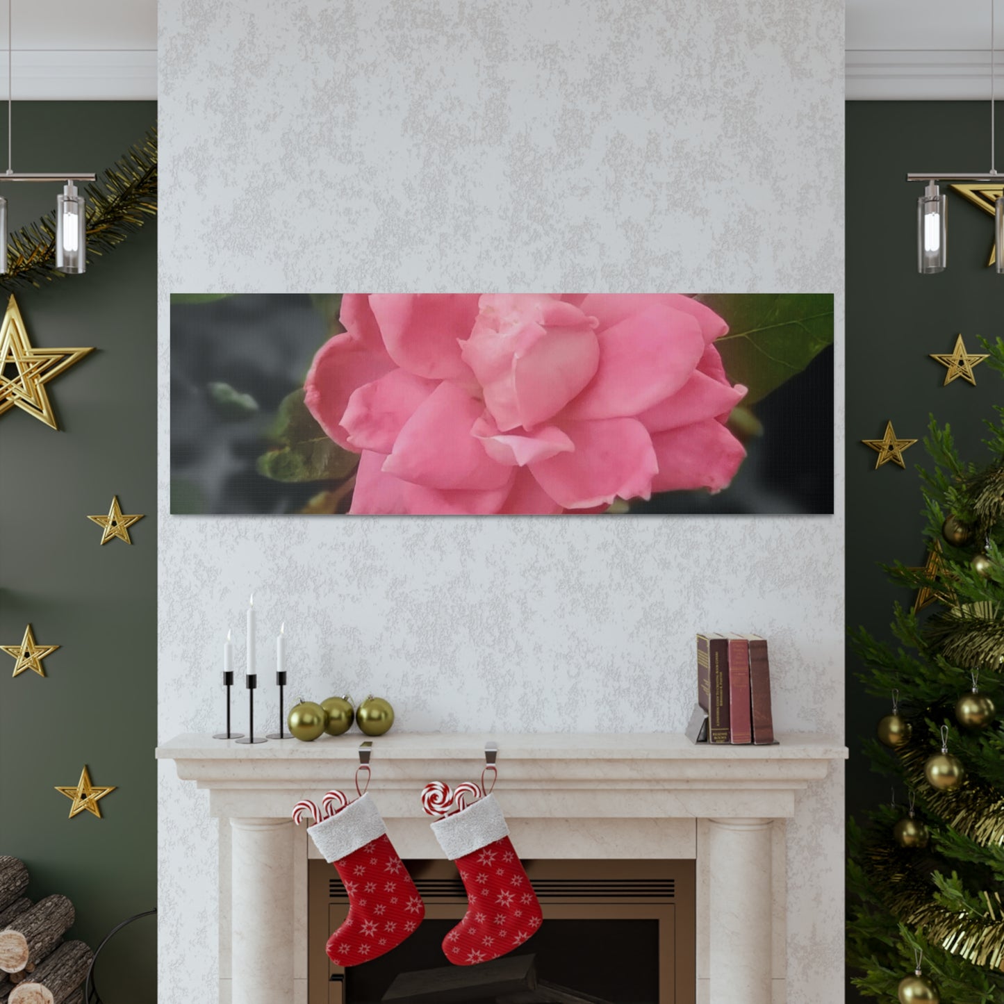 Pink Flower On A Vine | Wall Canvas | Bloom Collection
