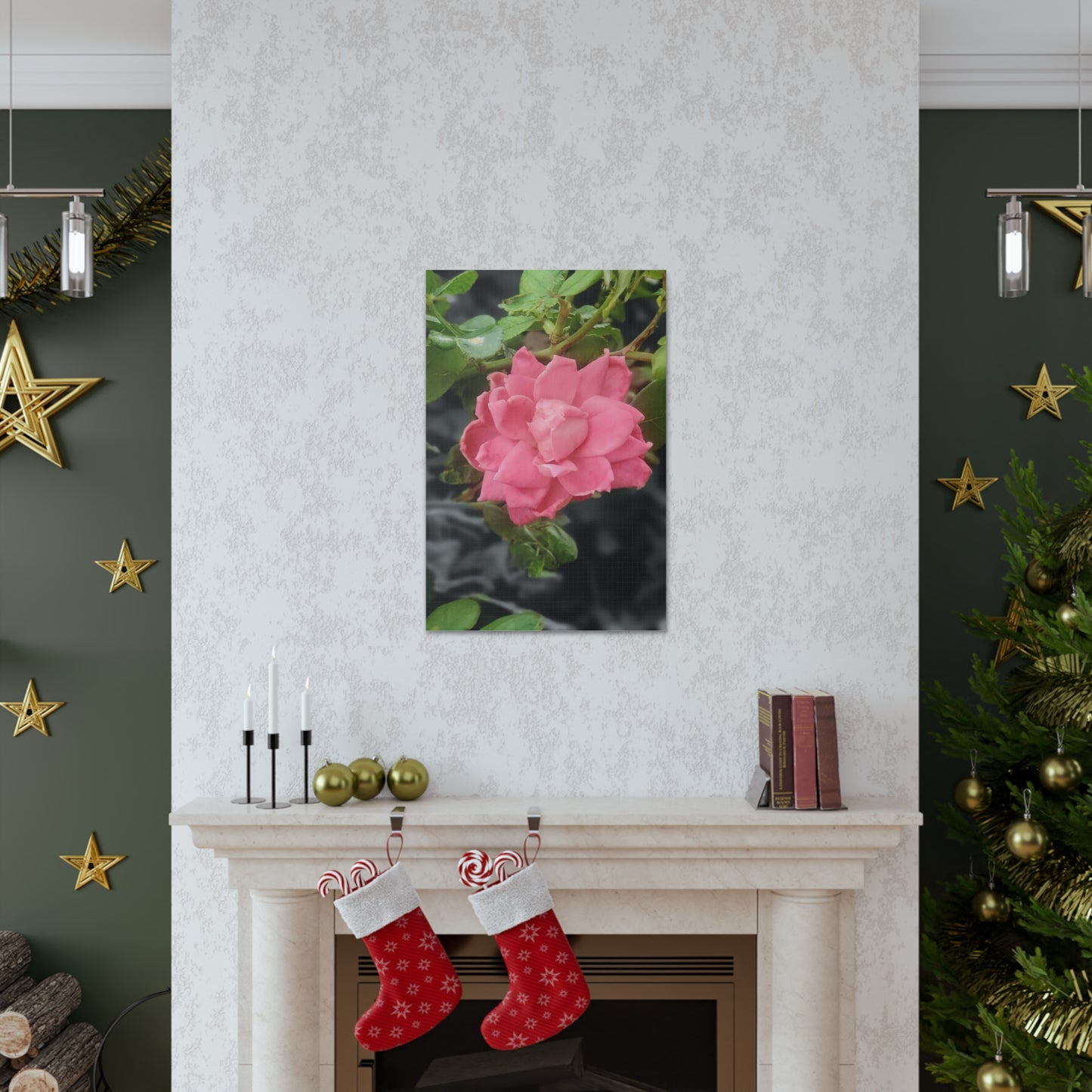 Pink Flower On A Vine | Wall Canvas | Bloom Collection