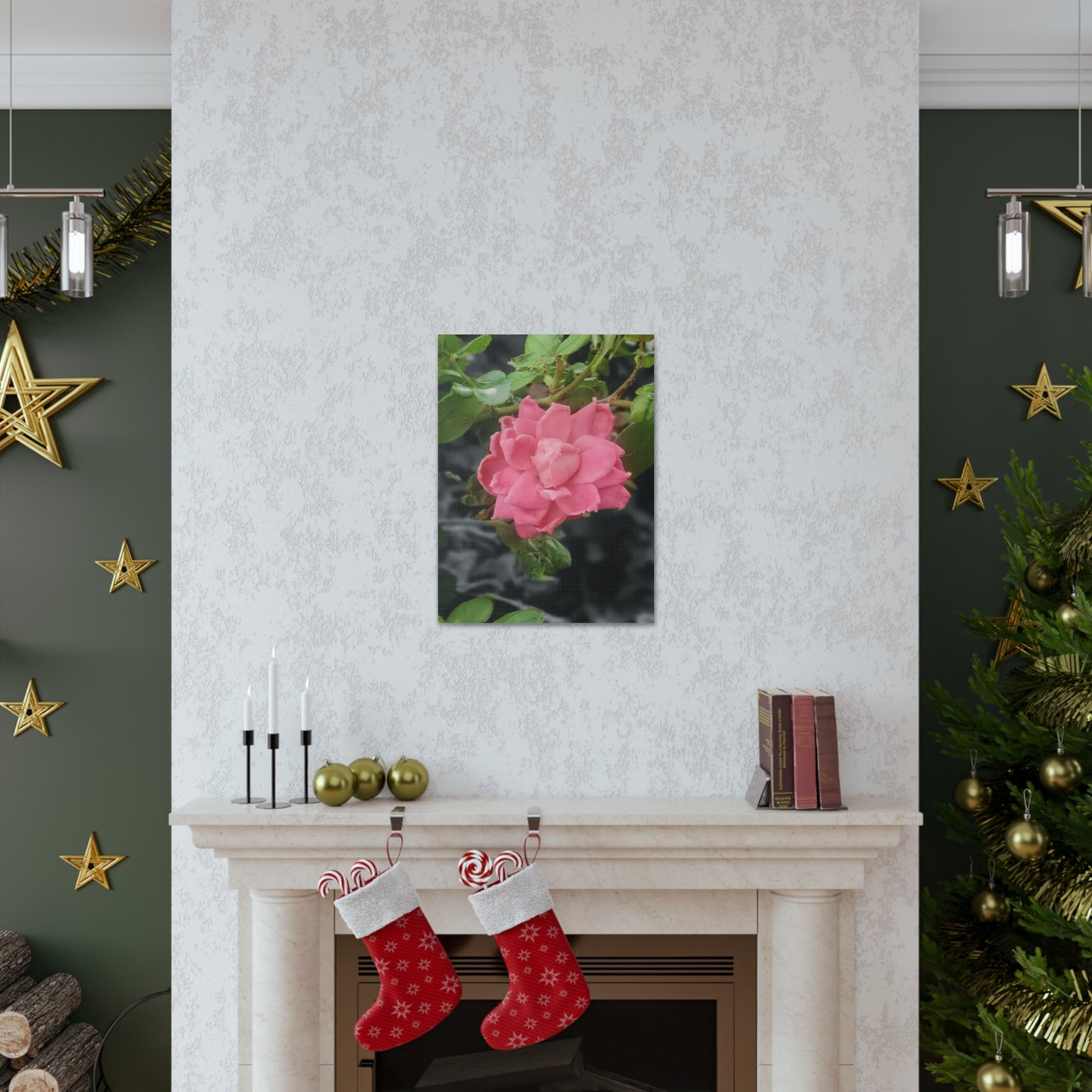 Pink Flower On A Vine | Wall Canvas | Bloom Collection