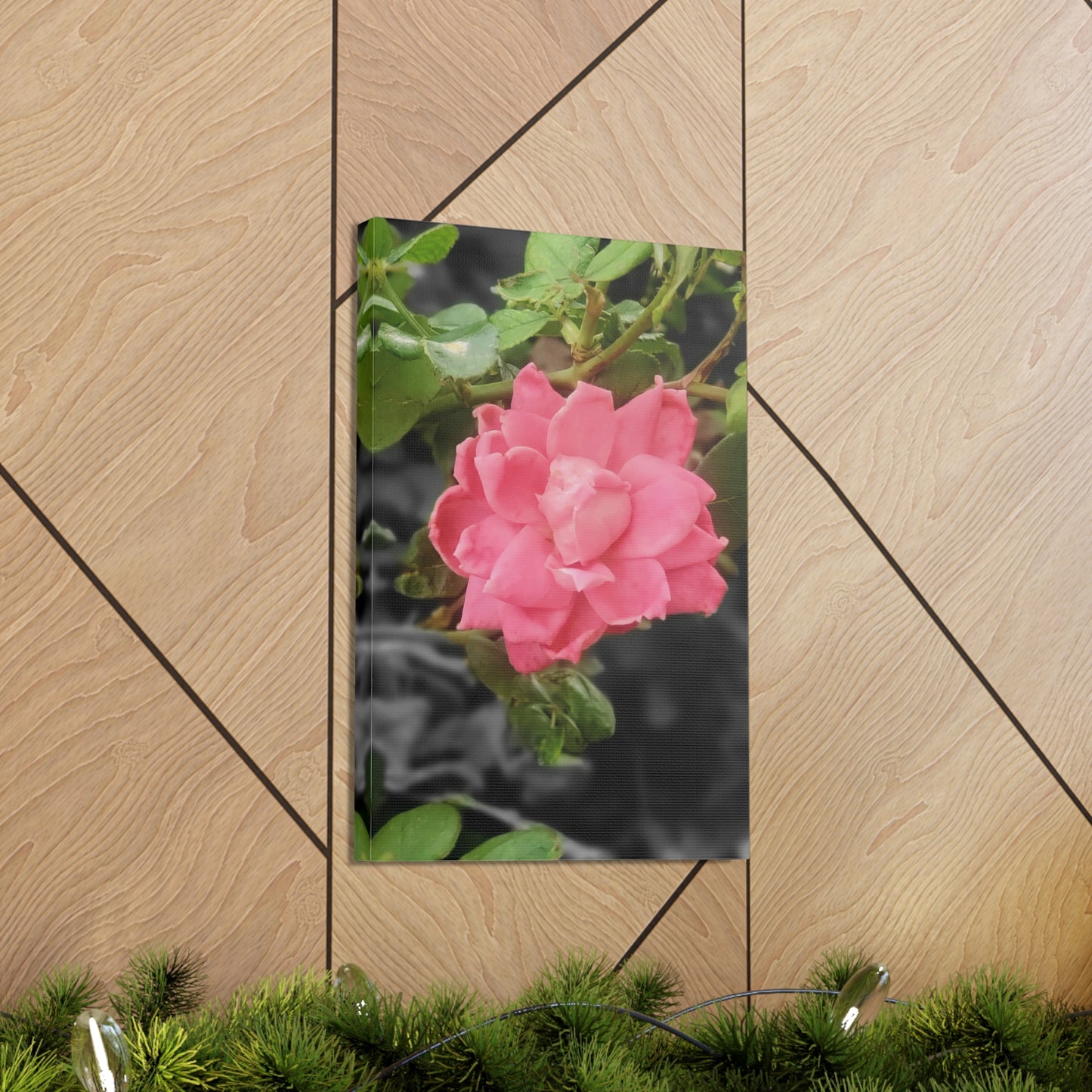 Pink Flower On A Vine | Wall Canvas | Bloom Collection