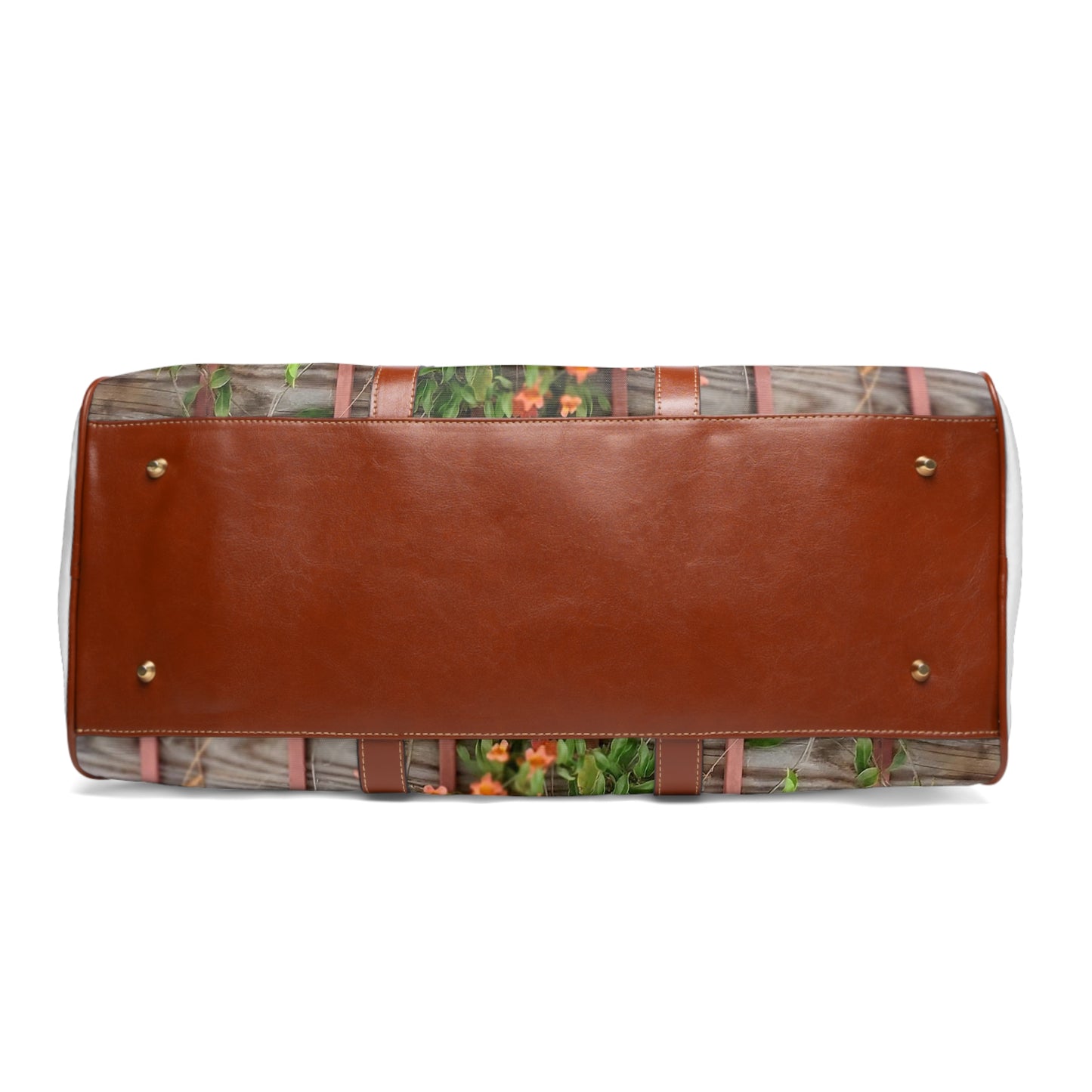 Flowers On A Rugged Fence | Waterproof Travel Bag | High Bloom Collection