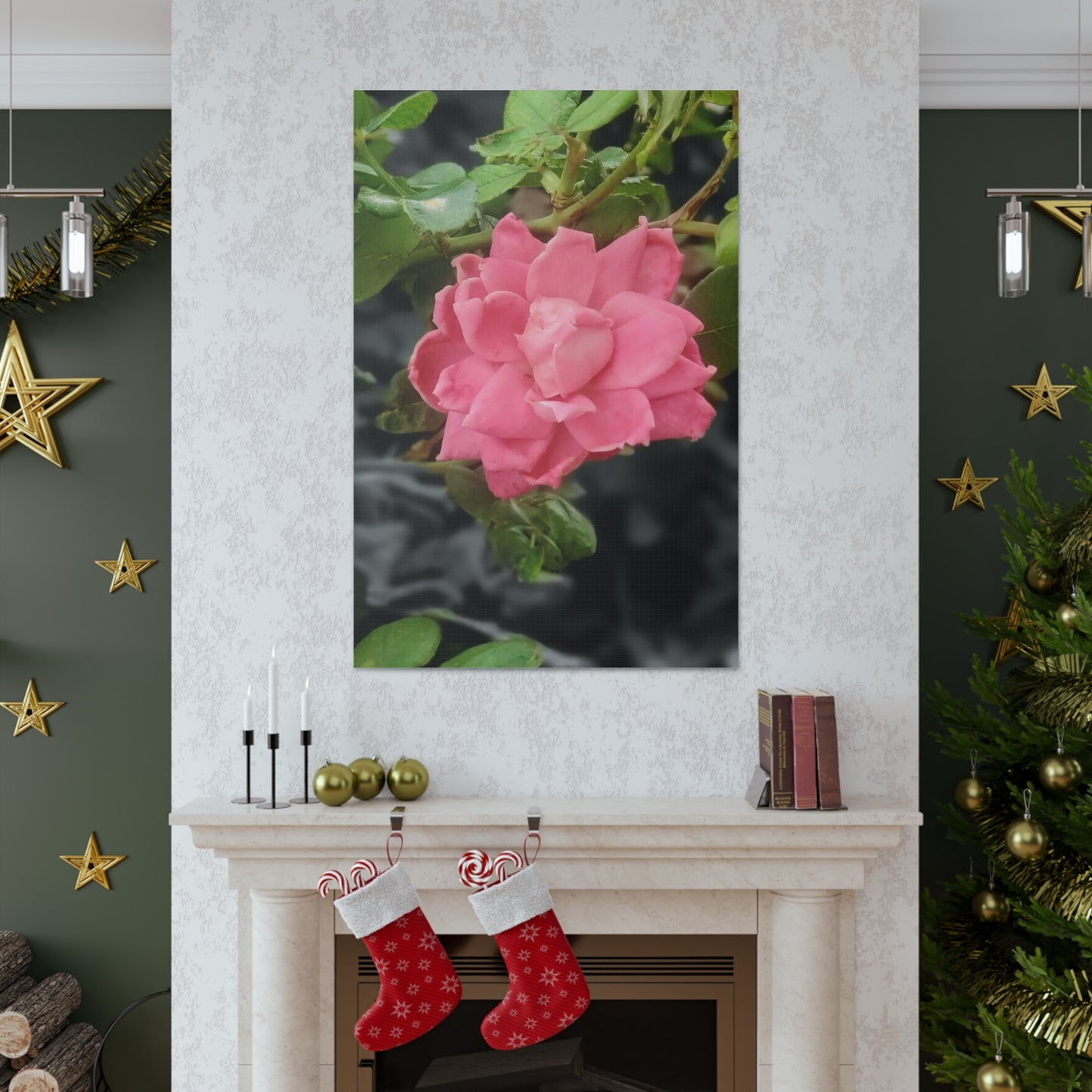 Pink Flower On A Vine | Wall Canvas | Bloom Collection