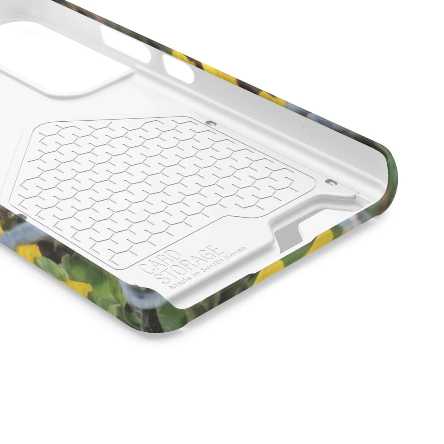Sunflower Behind A Fence | Phone Case With Card Holder for iPhone and Galaxy Phones
