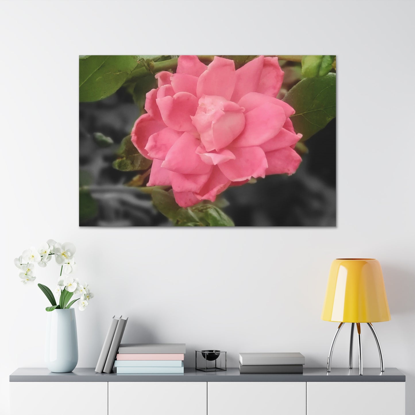 Pink Flower On A Vine | Wall Canvas | Bloom Collection