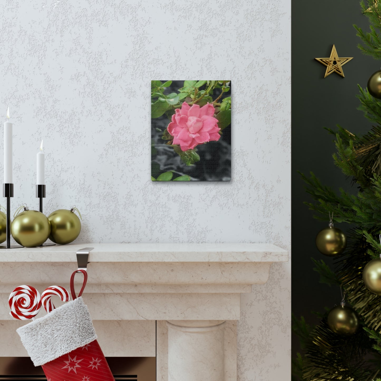 Pink Flower On A Vine | Wall Canvas | Bloom Collection