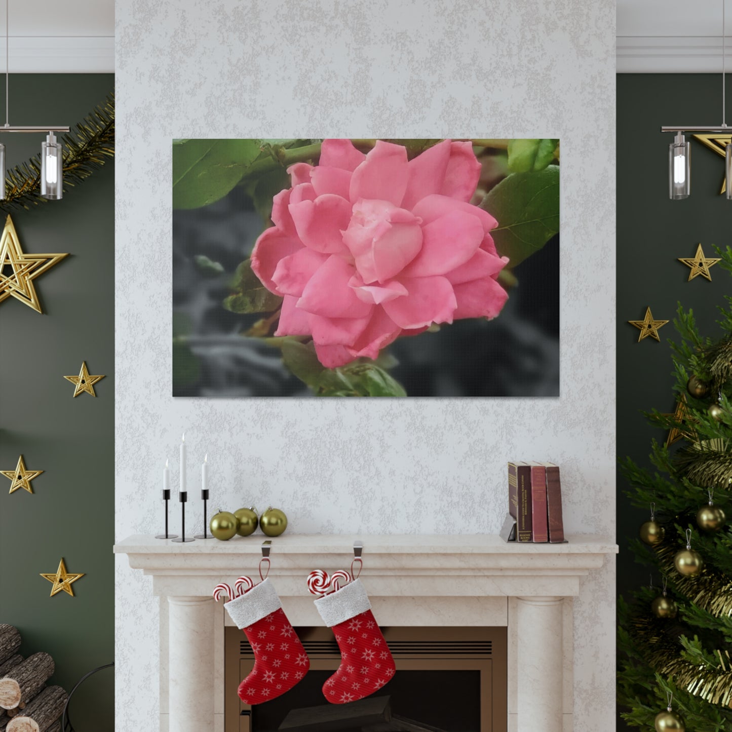 Pink Flower On A Vine | Wall Canvas | Bloom Collection