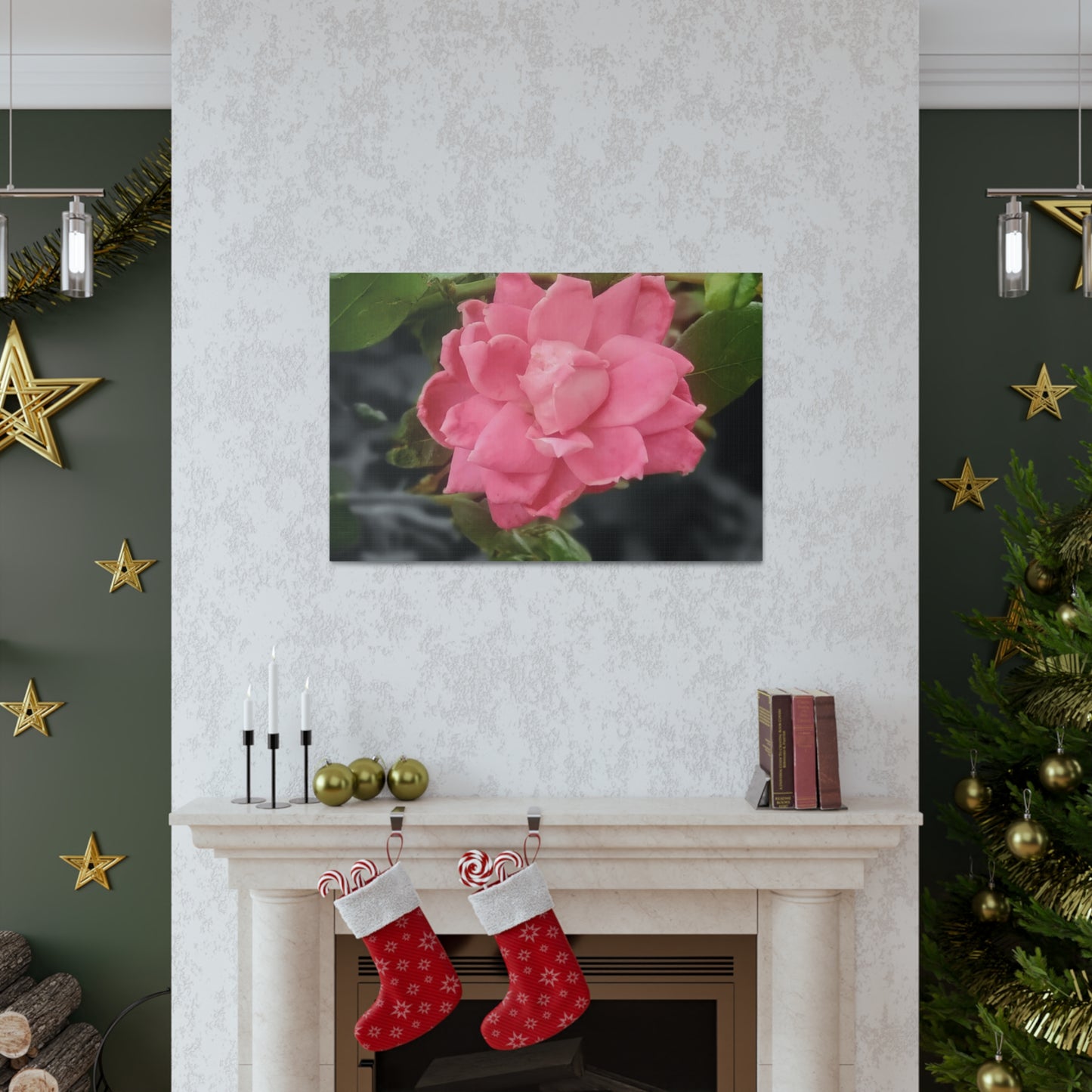 Pink Flower On A Vine | Wall Canvas | Bloom Collection