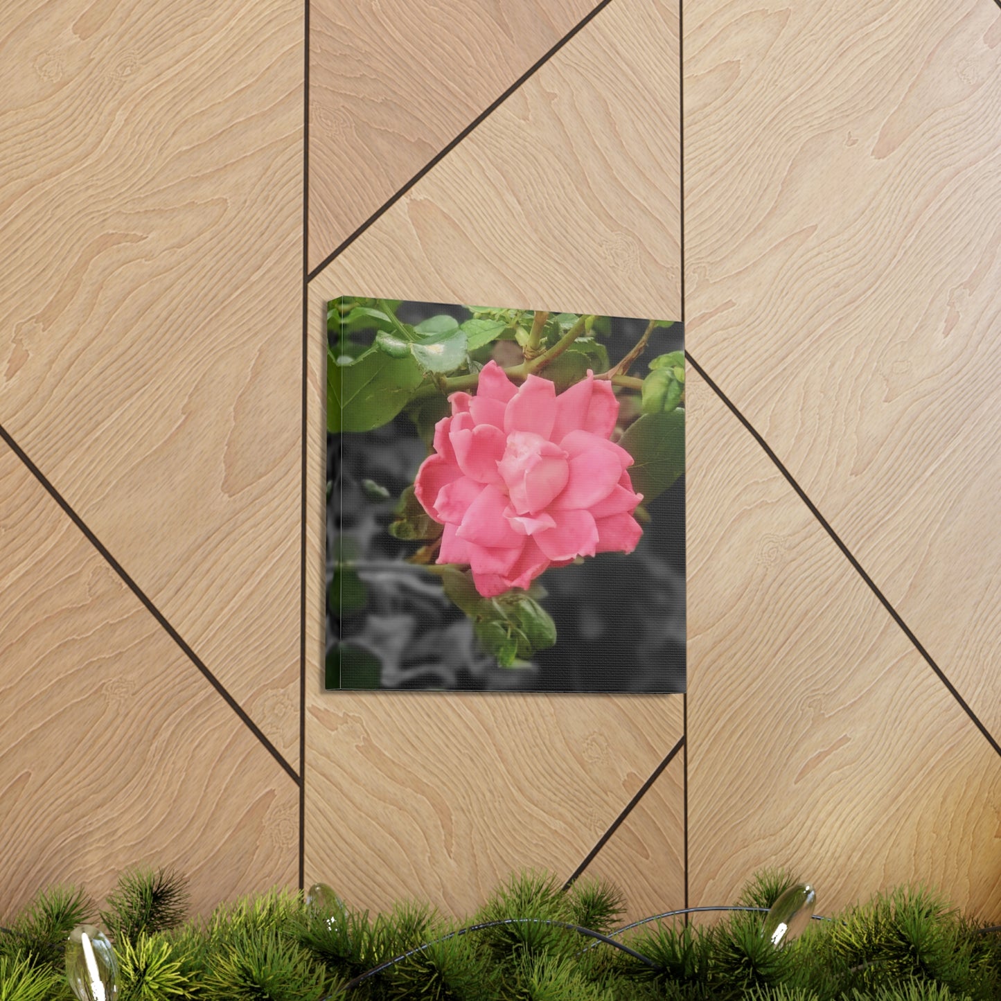 Pink Flower On A Vine | Wall Canvas | Bloom Collection