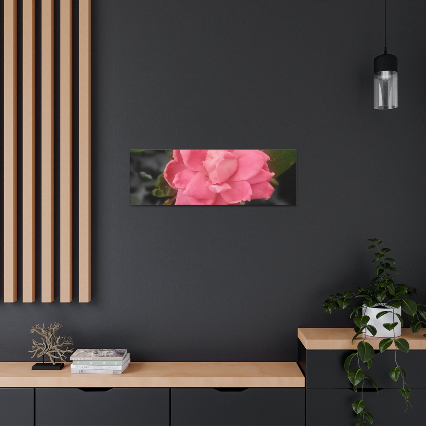 Pink Flower On A Vine | Wall Canvas | Bloom Collection