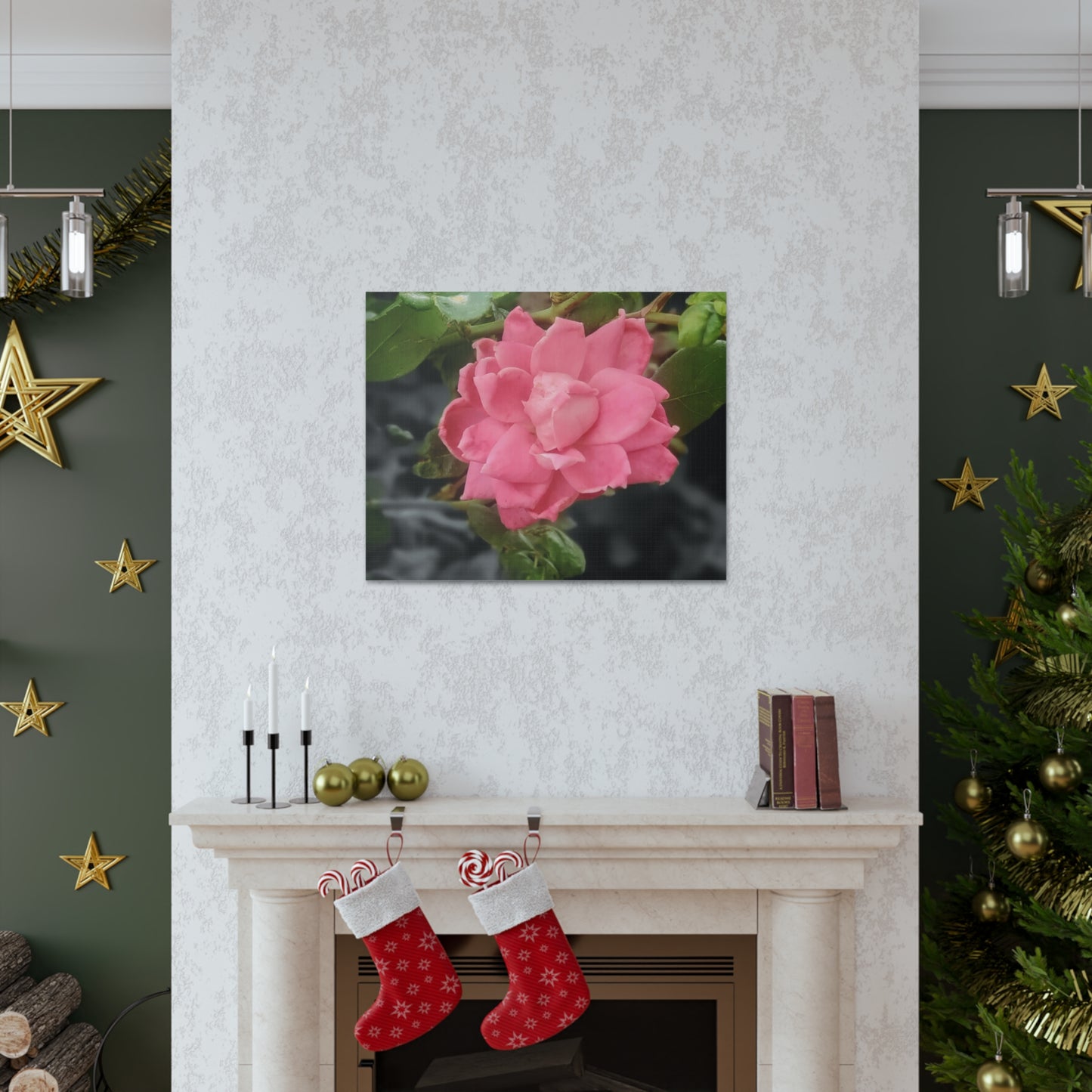 Pink Flower On A Vine | Wall Canvas | Bloom Collection