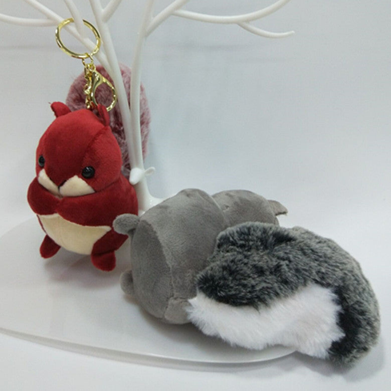 Scented Big Tail Squirrel Pendant Keychain Doll