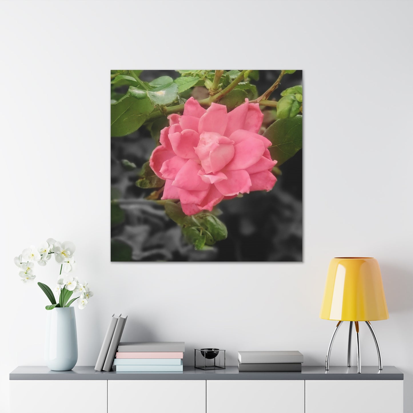 Pink Flower On A Vine | Wall Canvas | Bloom Collection