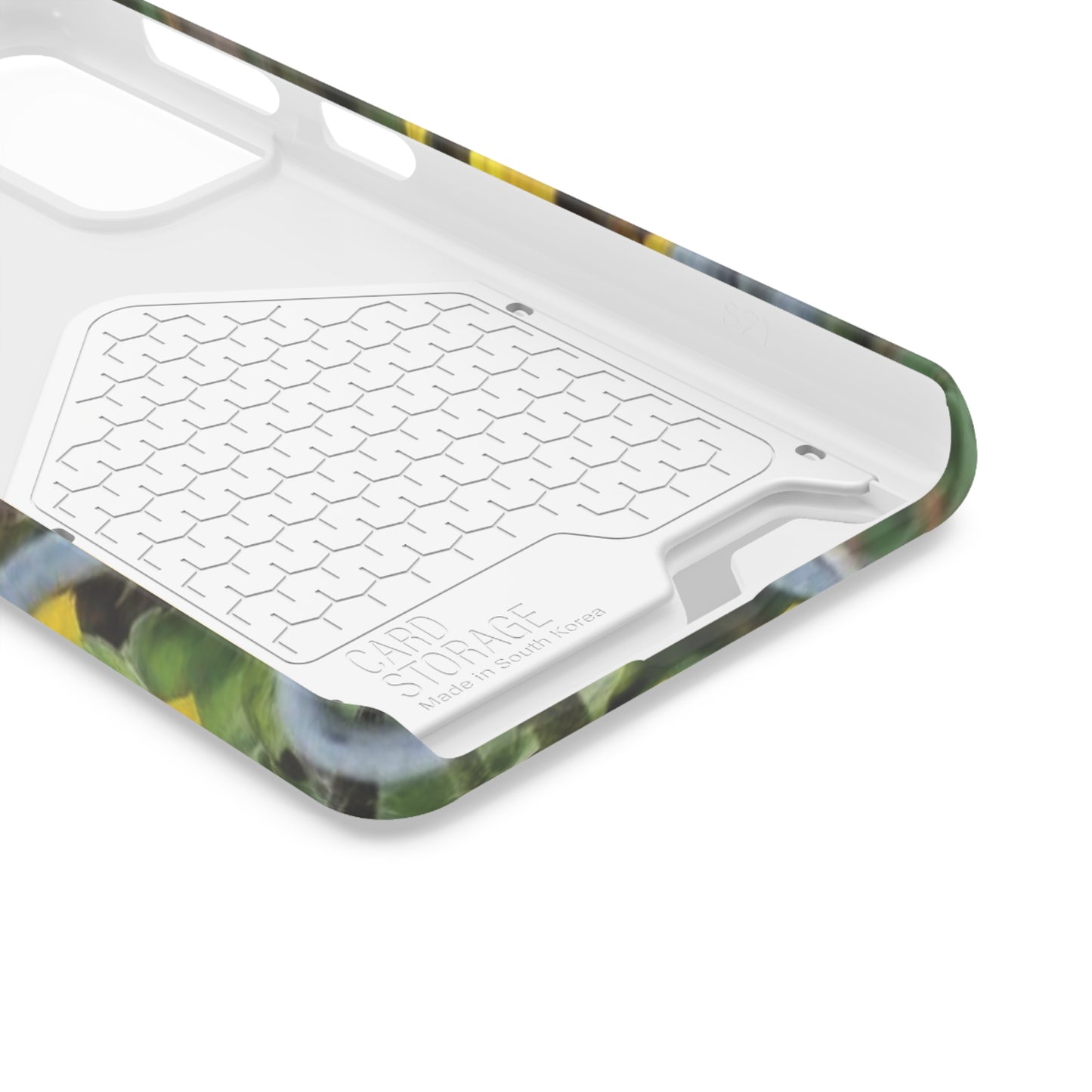 Sunflower Behind A Fence | Phone Case With Card Holder for iPhone and Galaxy Phones