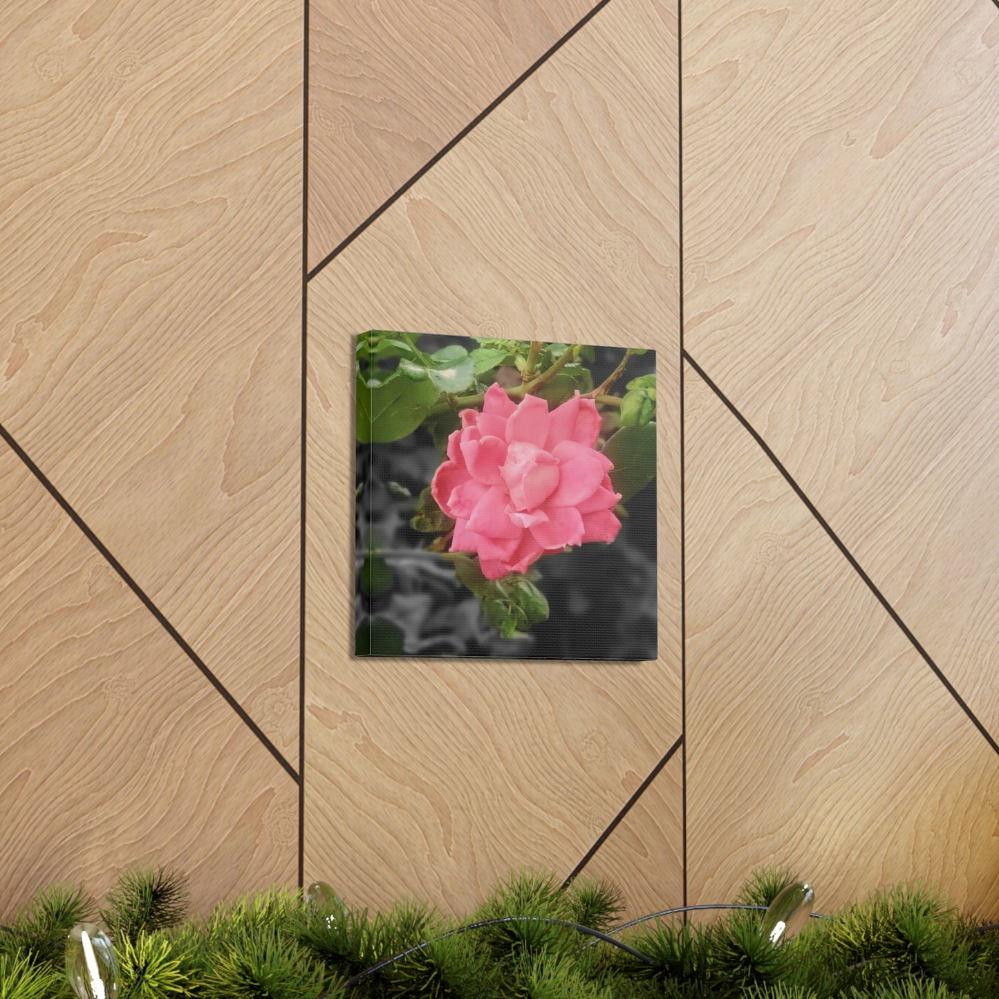 Pink Flower On A Vine | Wall Canvas | Bloom Collection
