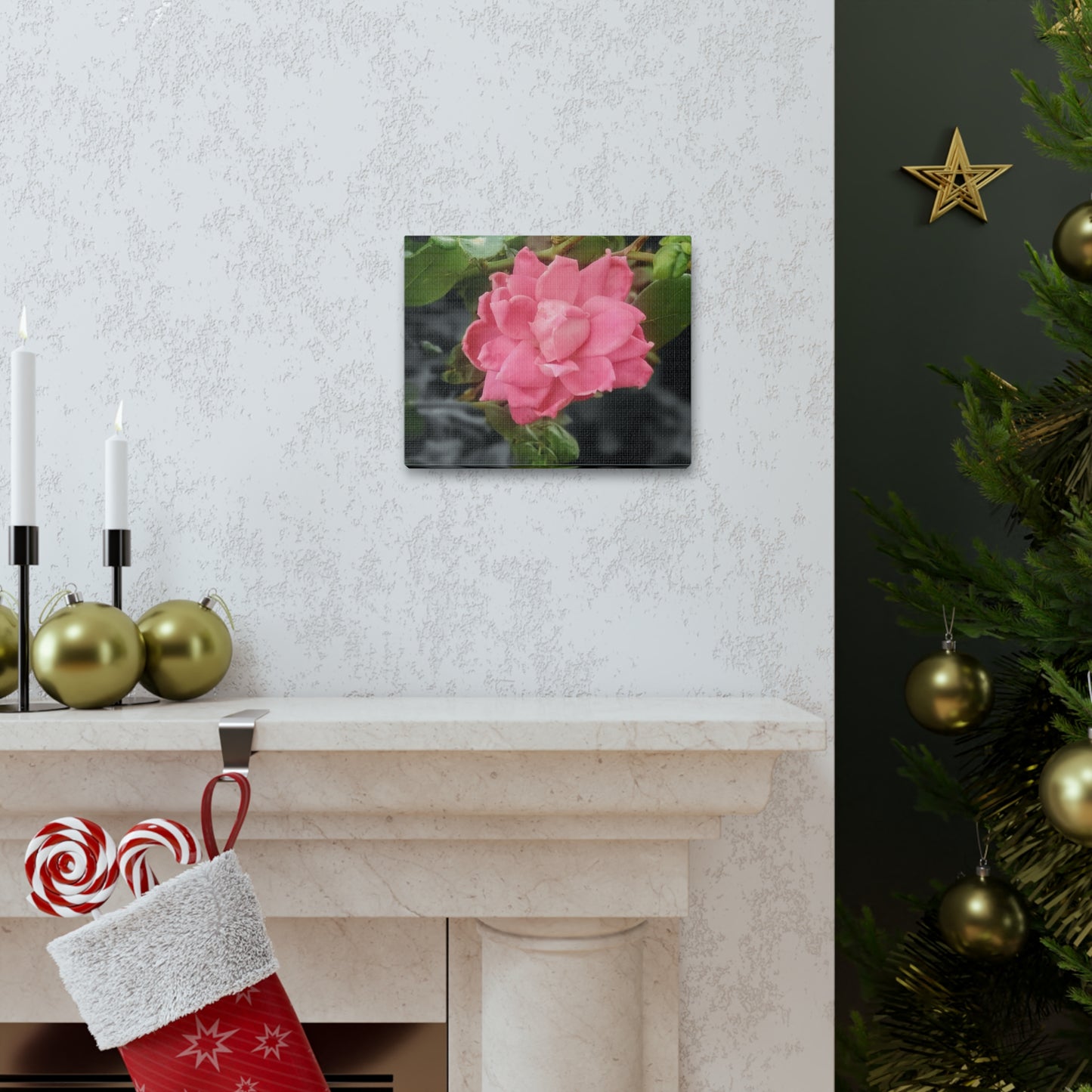 Pink Flower On A Vine | Wall Canvas | Bloom Collection