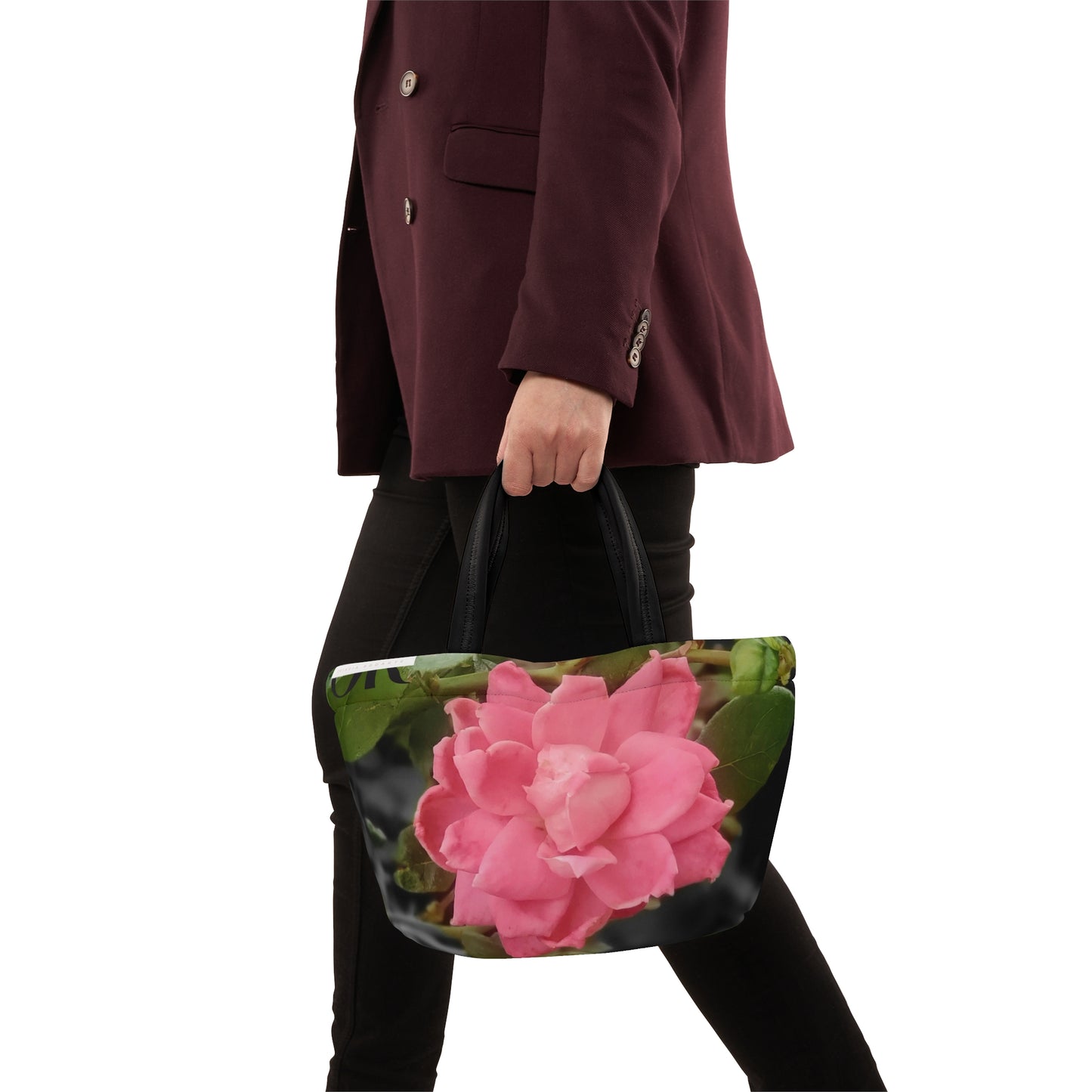 Pink Flower On A Vine Bag