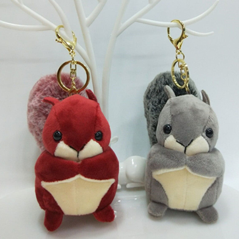 Scented Big Tail Squirrel Pendant Keychain Doll