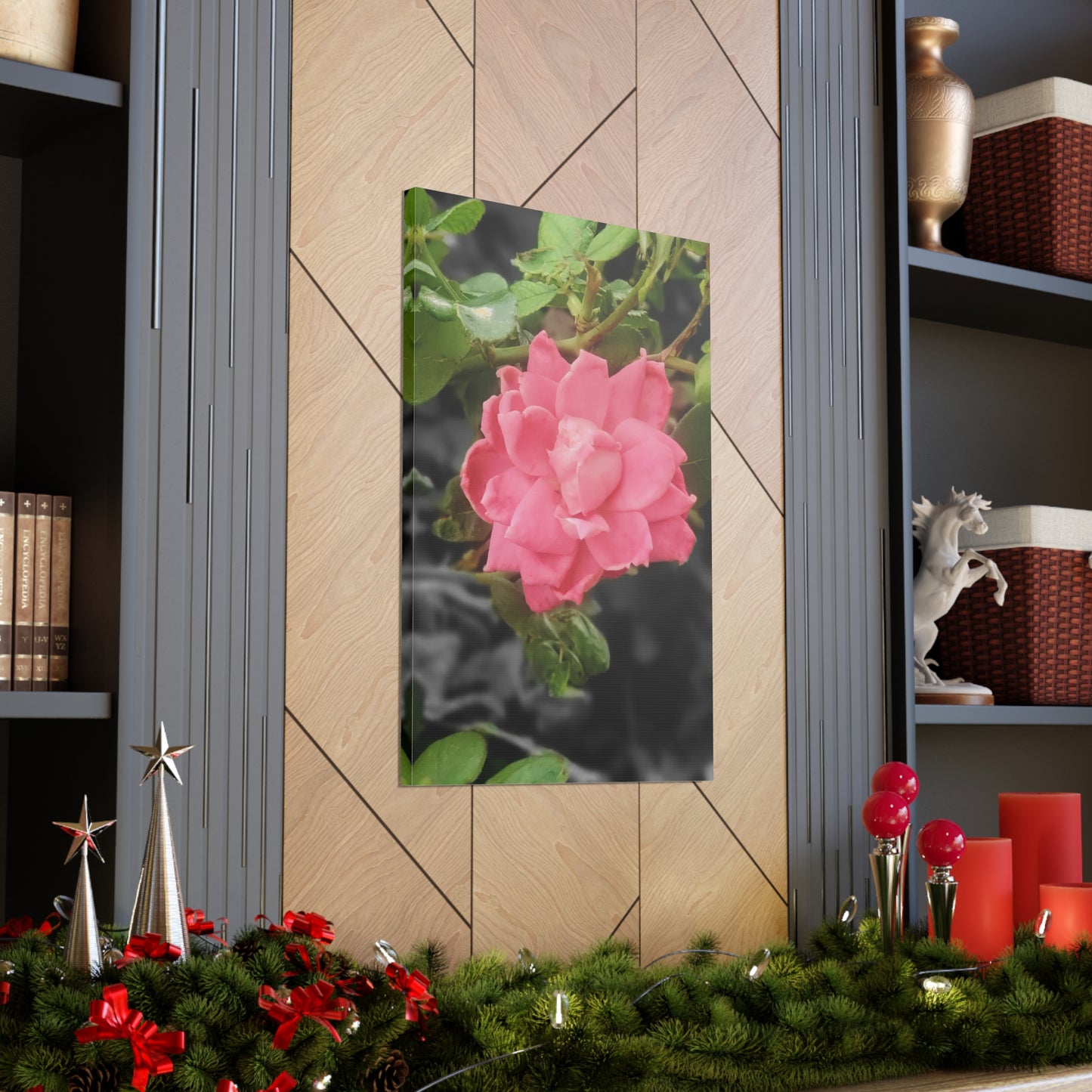 Pink Flower On A Vine | Wall Canvas | Bloom Collection
