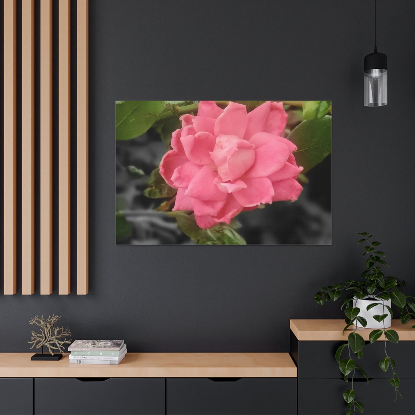 Pink Flower On A Vine | Wall Canvas | Bloom Collection