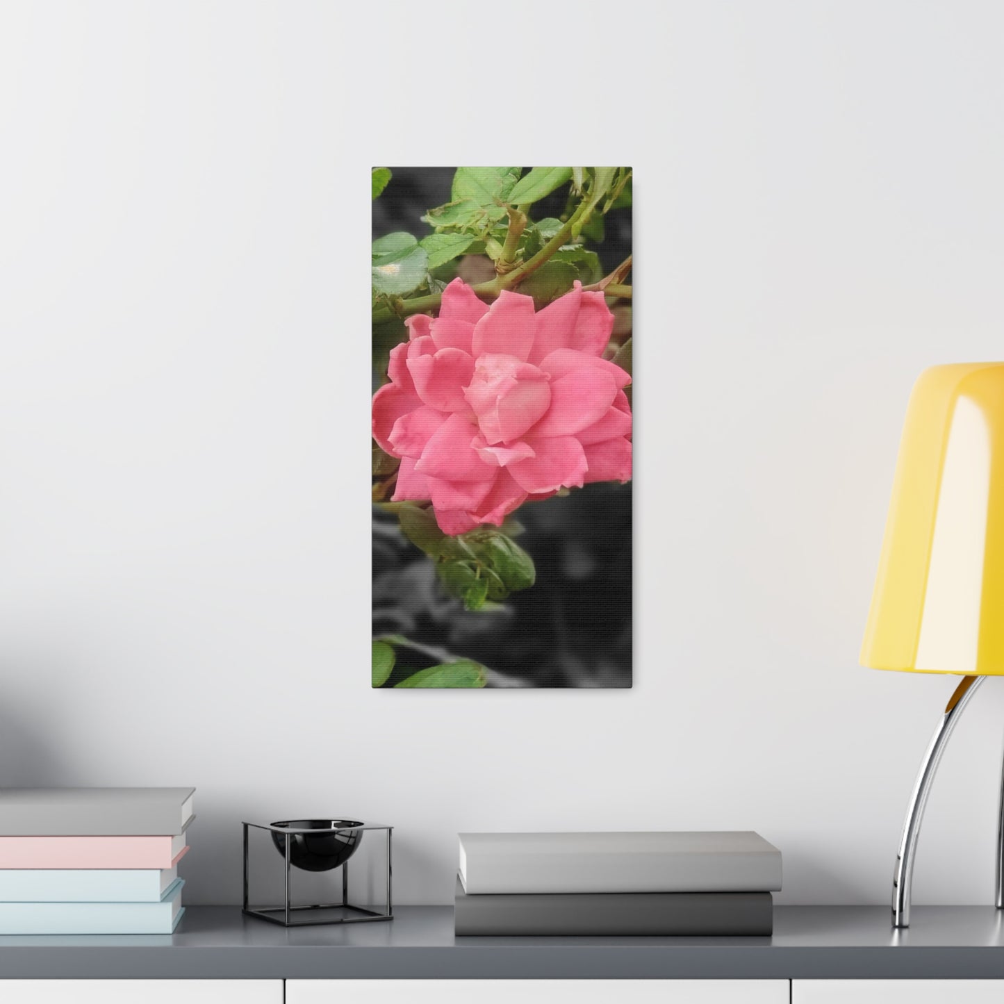 Pink Flower On A Vine | Wall Canvas | Bloom Collection