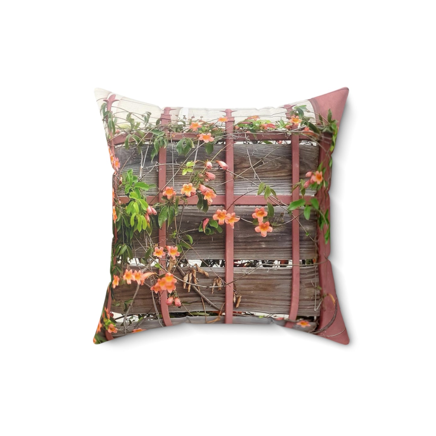 Flowers On A Rugged Fence | Throw Pillow | High Bloom Collection | Life By Ortavia