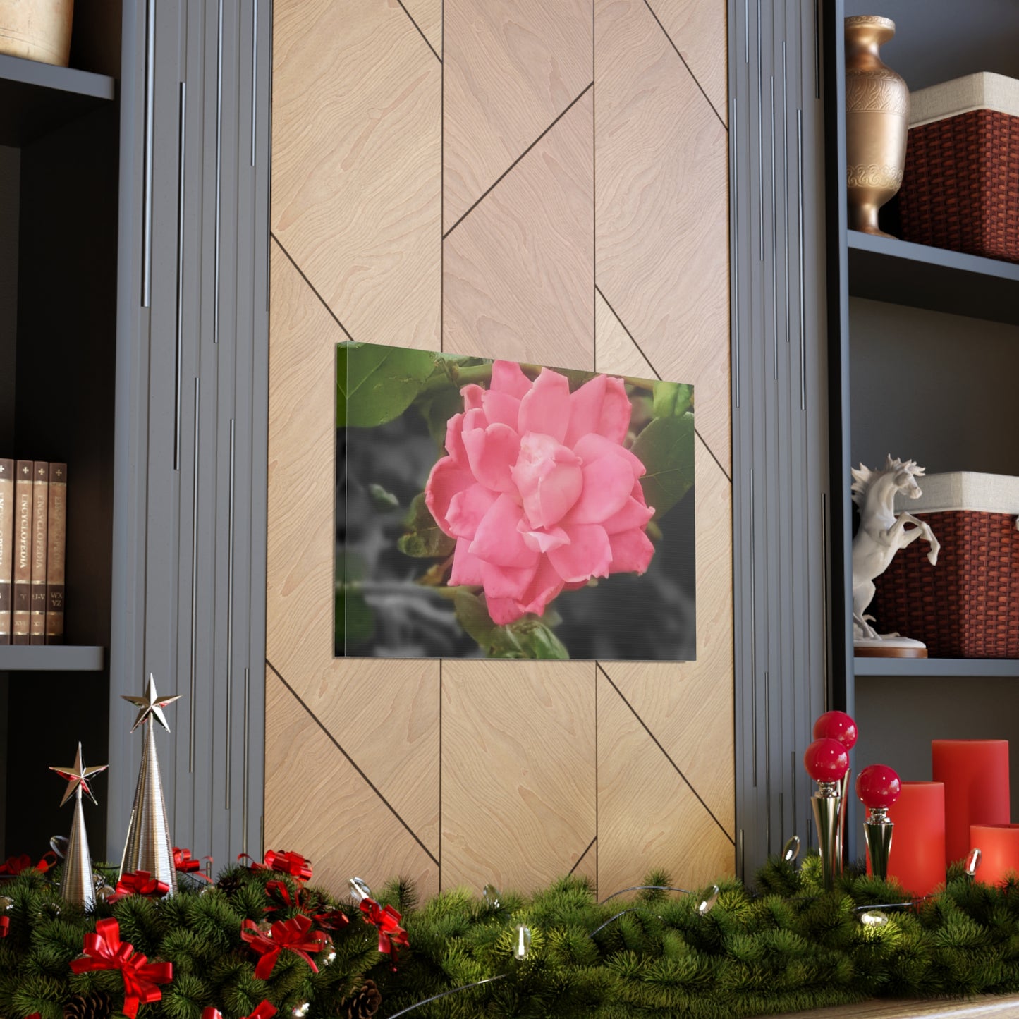 Pink Flower On A Vine | Wall Canvas | Bloom Collection