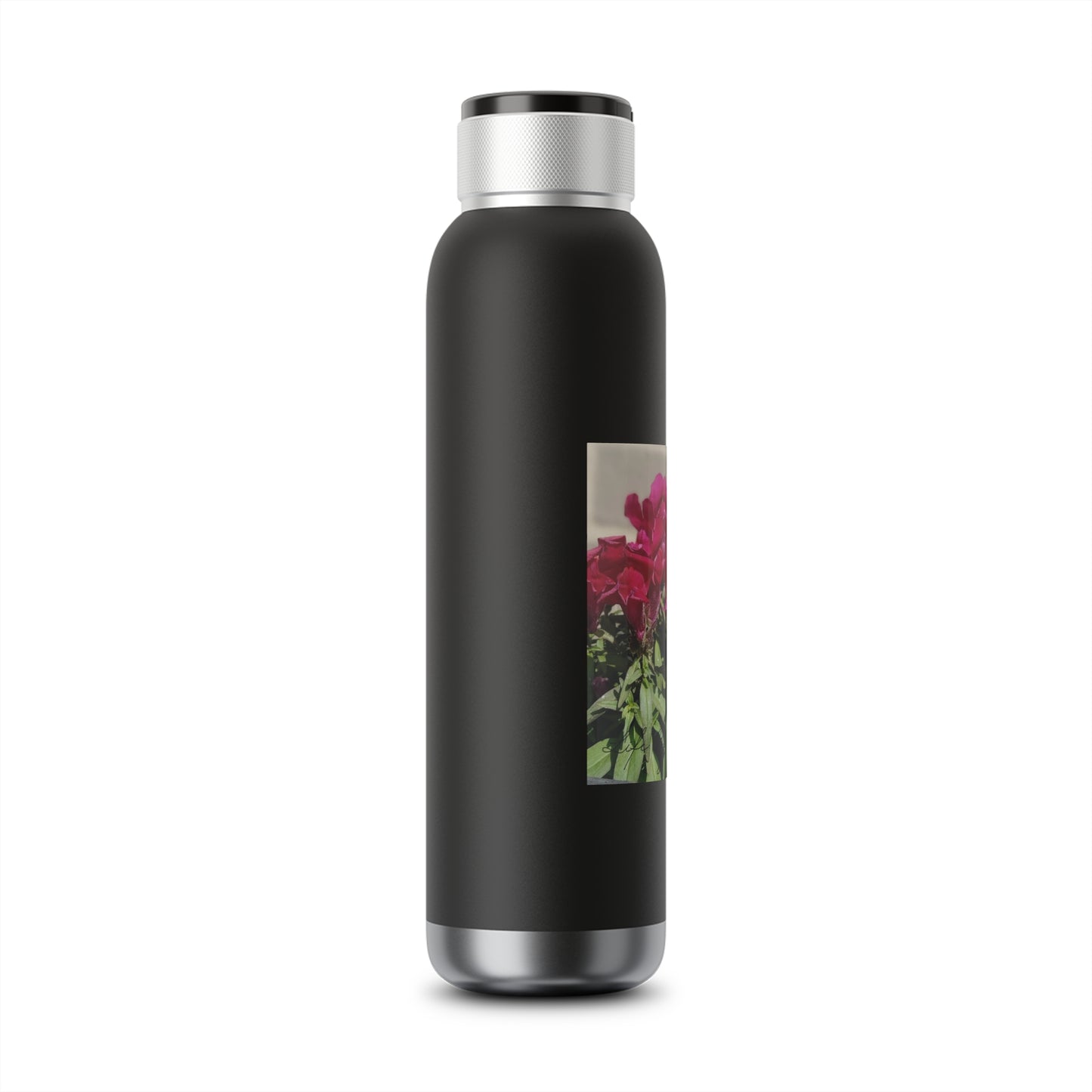 Magenta Snapdragon | Soundwave Copper Vacuum Audio Bottle 22oz | High Bloom Collection | Life By Ortavia