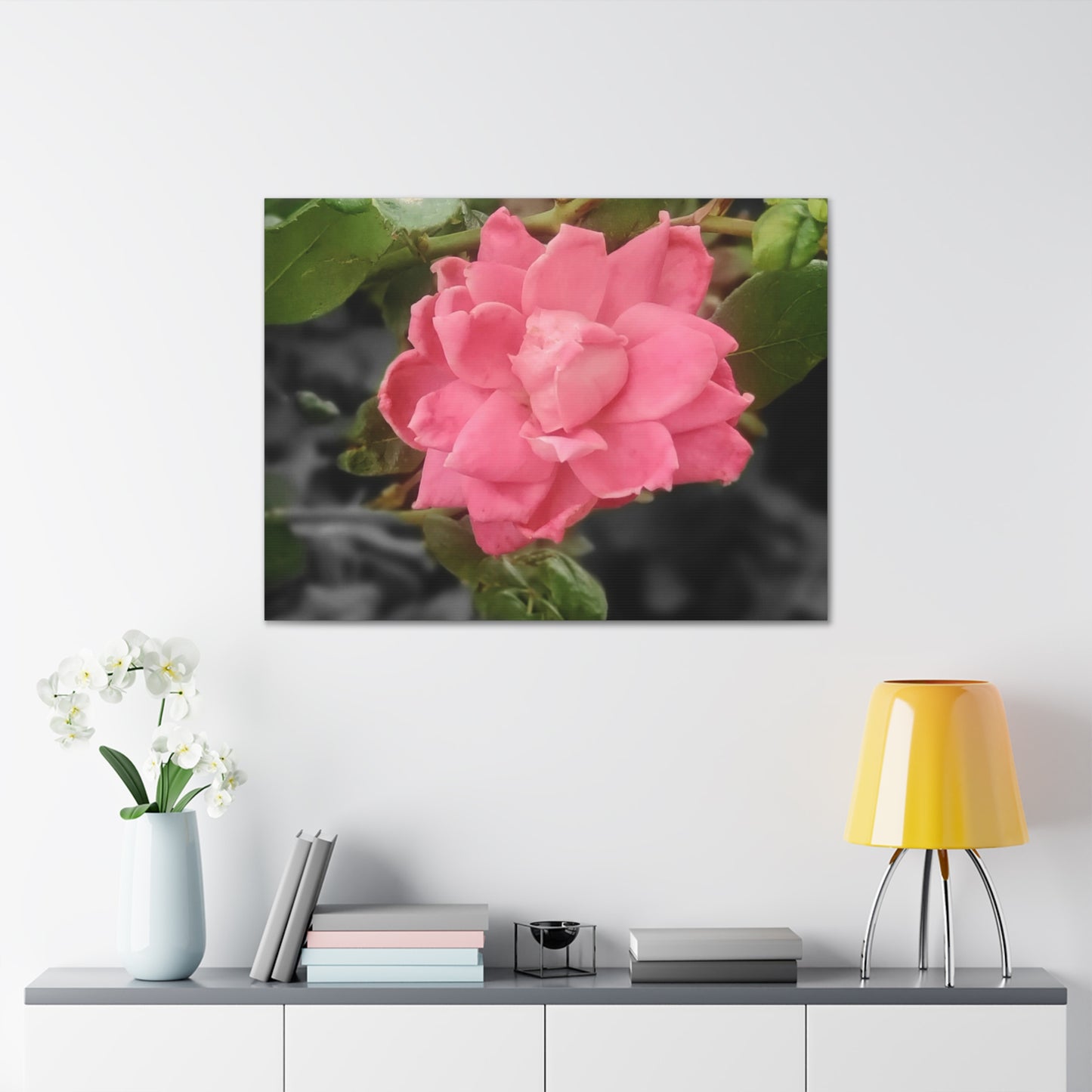Pink Flower On A Vine | Wall Canvas | Bloom Collection