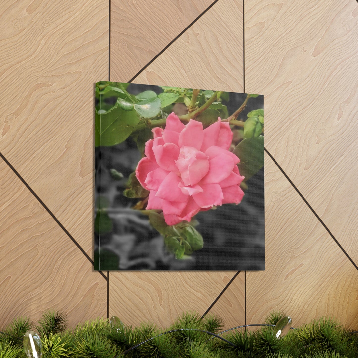 Pink Flower On A Vine | Wall Canvas | Bloom Collection
