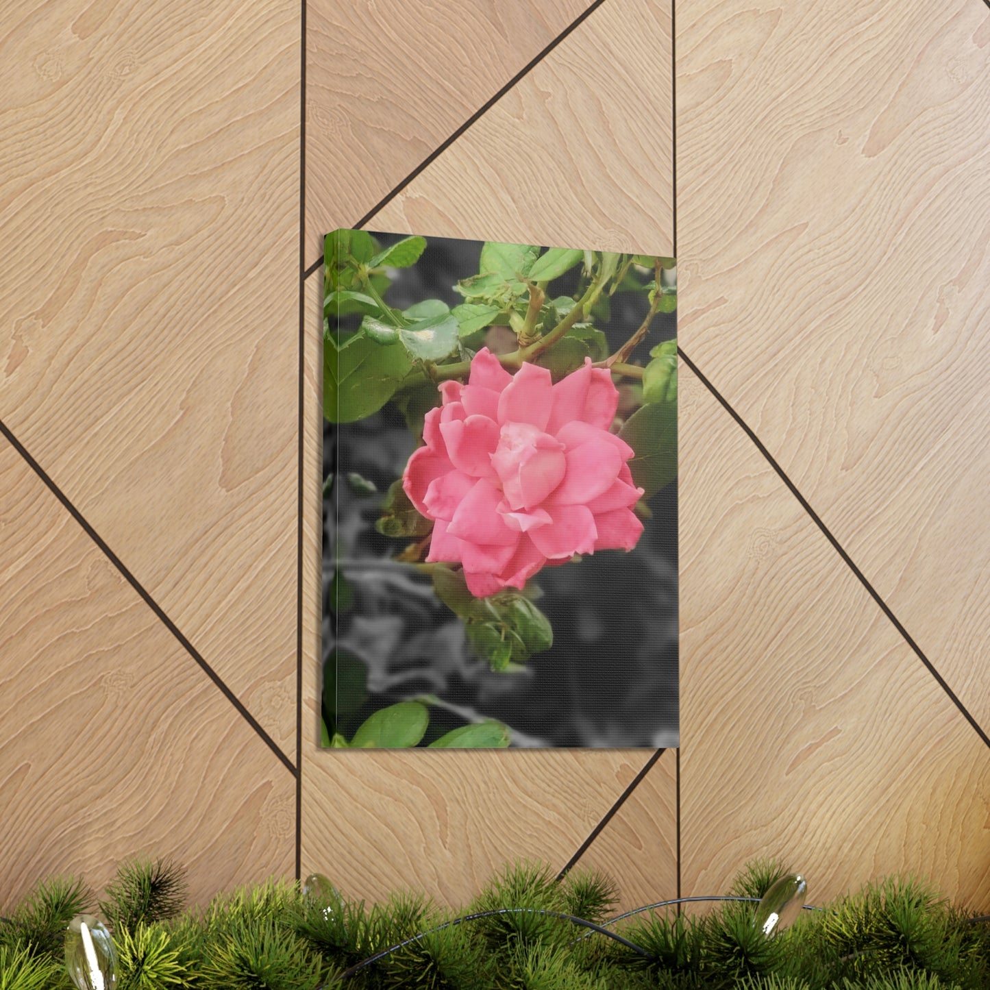 Pink Flower On A Vine | Wall Canvas | Bloom Collection