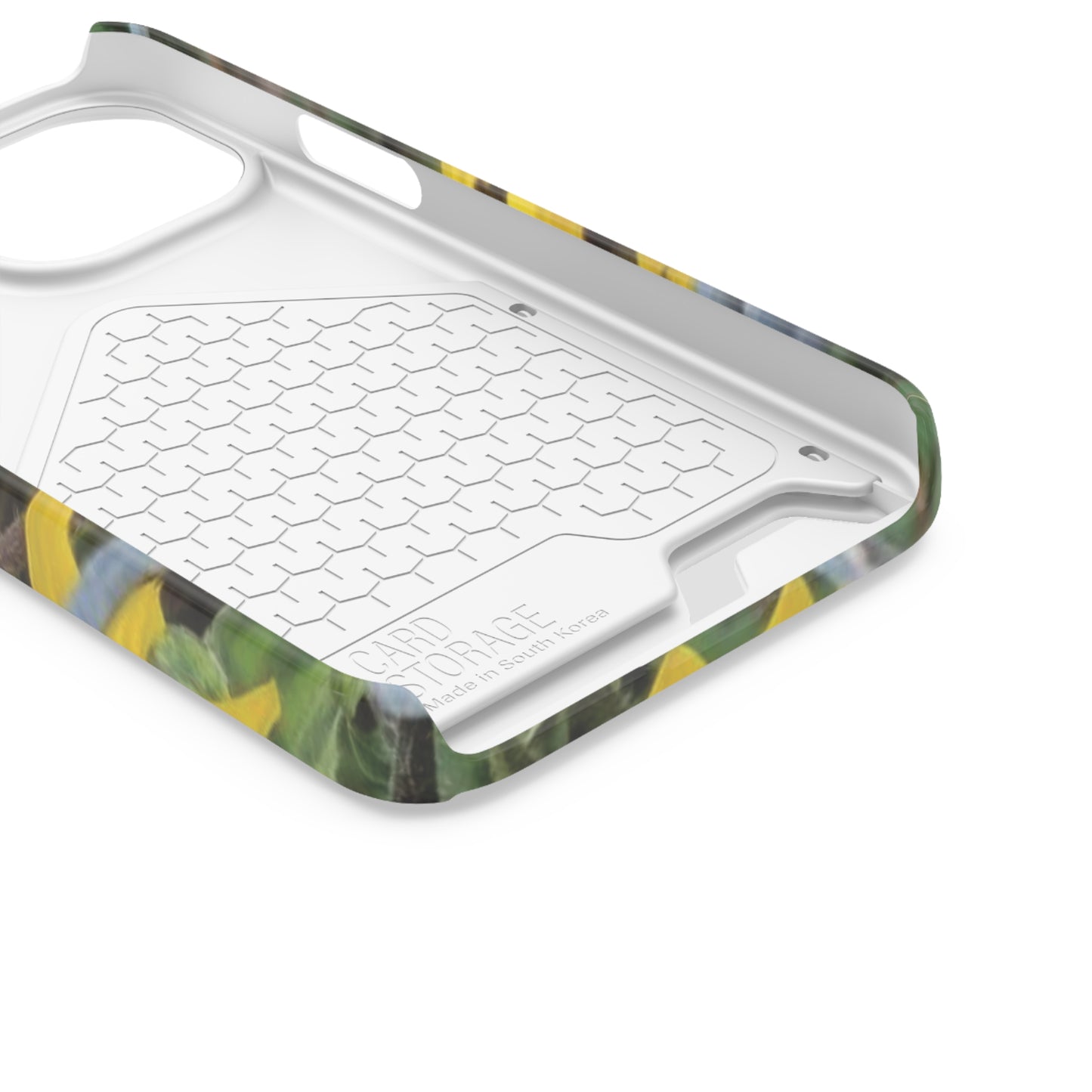 Sunflower Behind A Fence | Phone Case With Card Holder for iPhone and Galaxy Phones