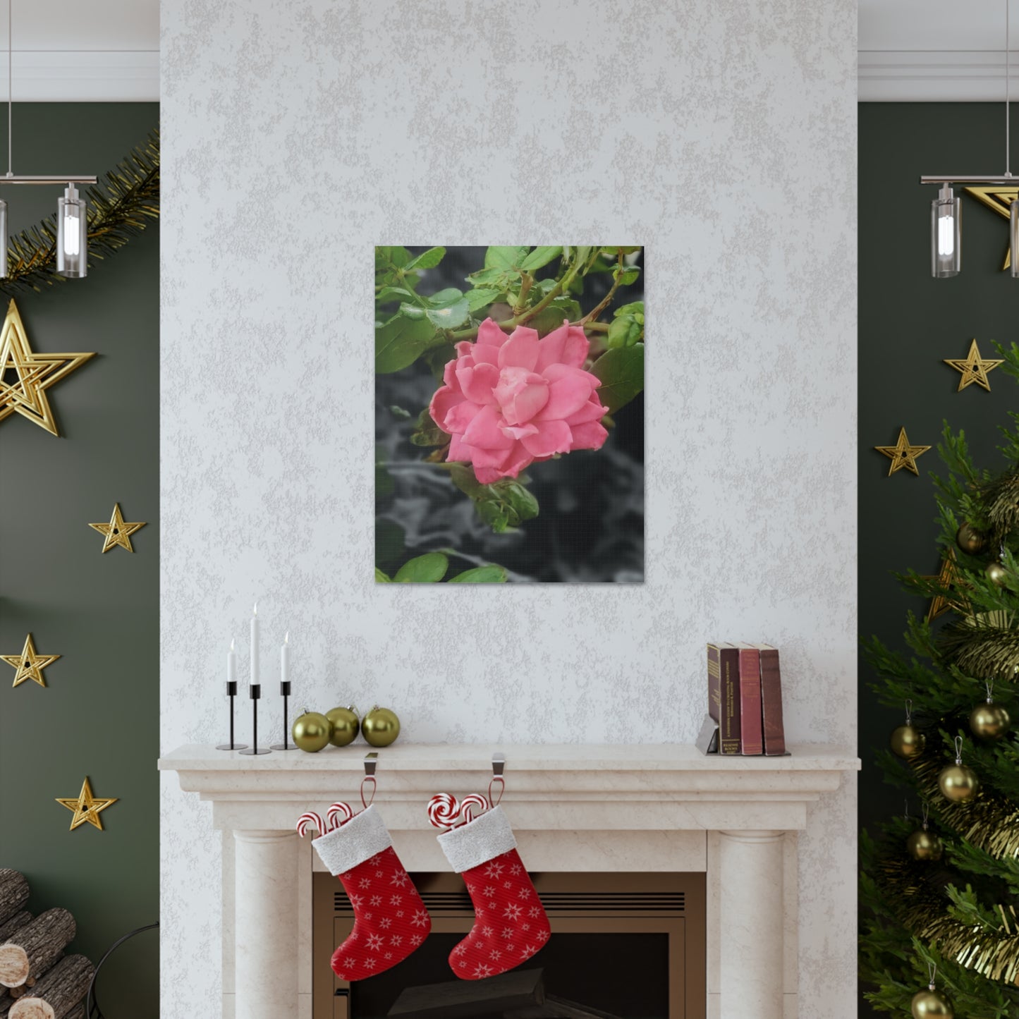 Pink Flower On A Vine | Wall Canvas | Bloom Collection
