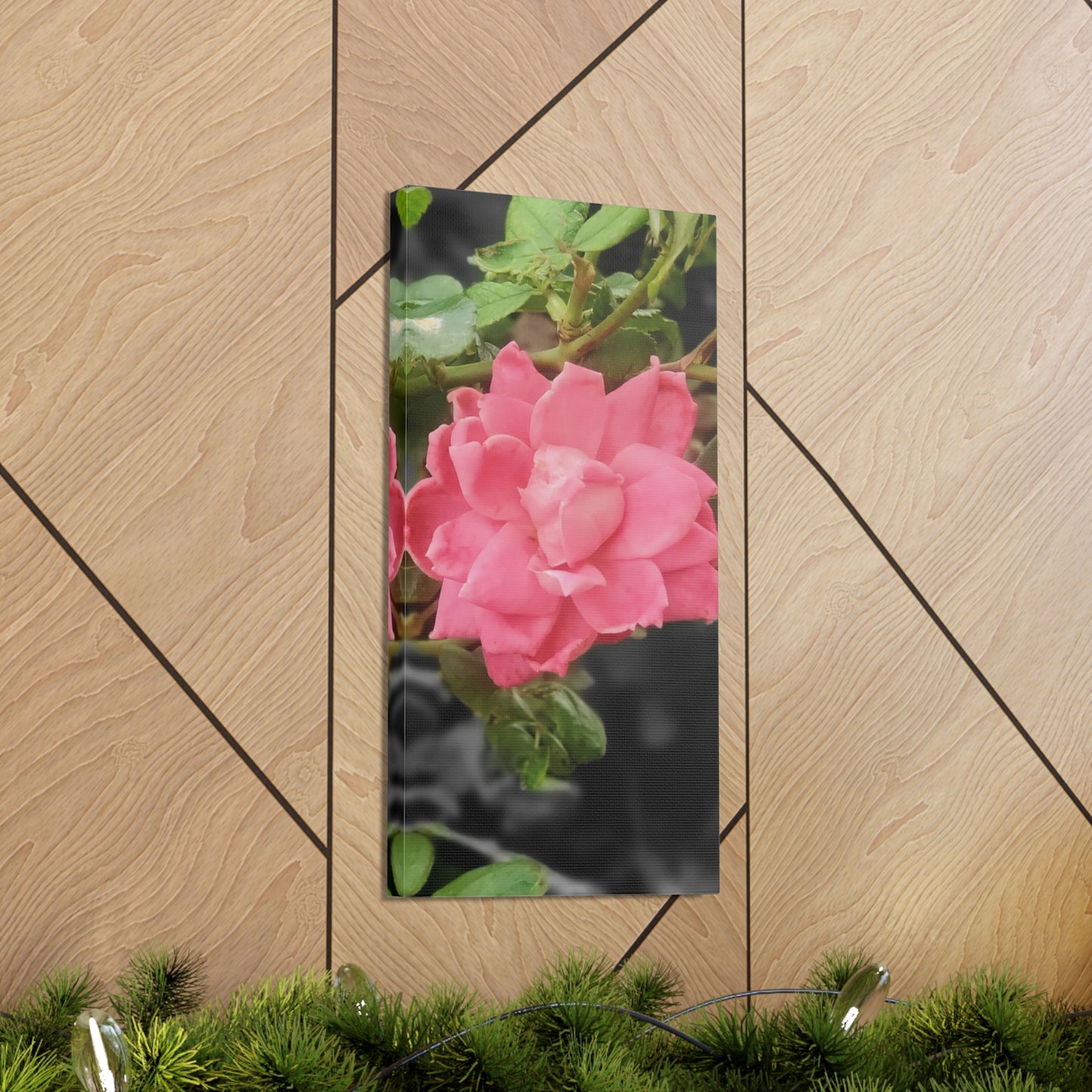 Pink Flower On A Vine | Wall Canvas | Bloom Collection