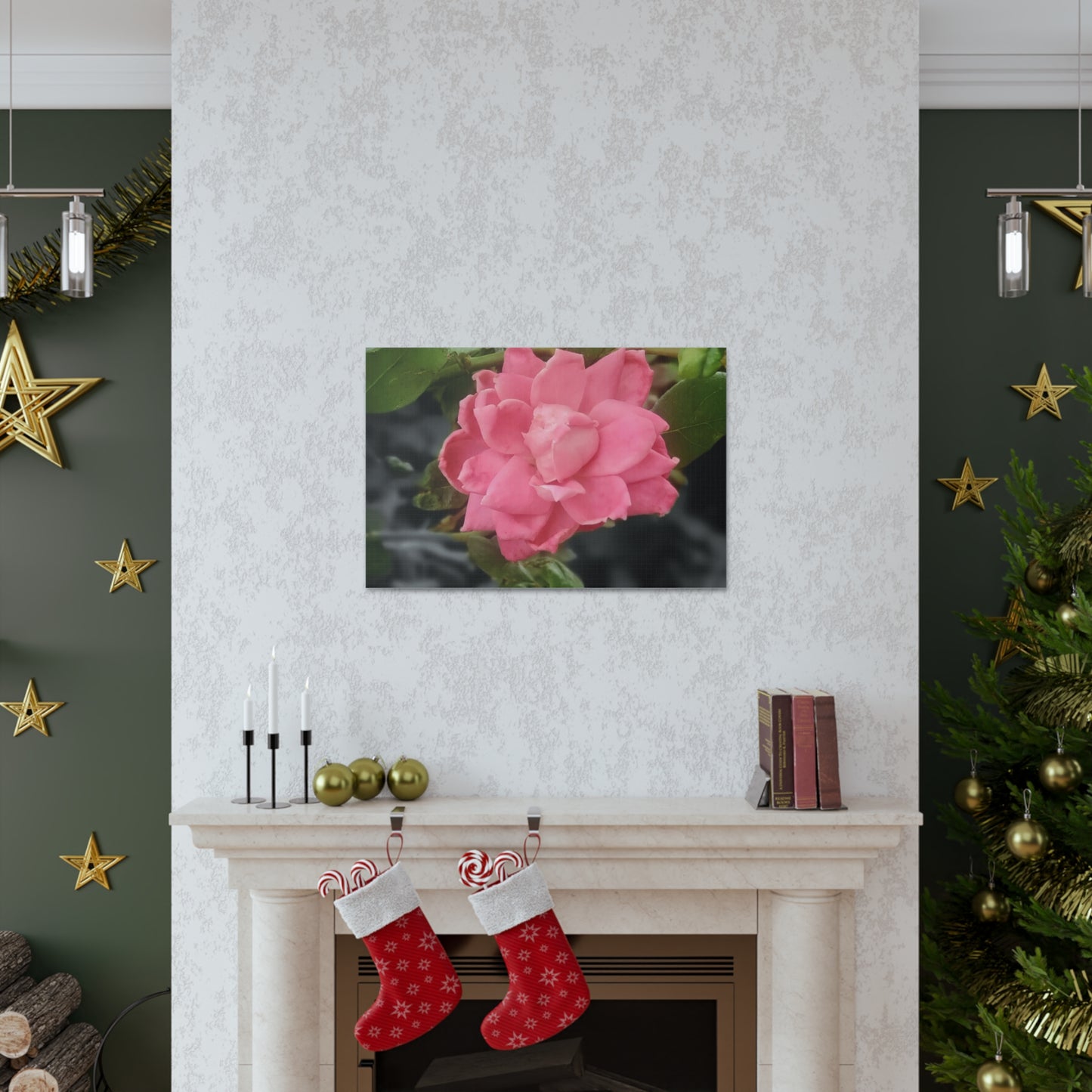 Pink Flower On A Vine | Wall Canvas | Bloom Collection