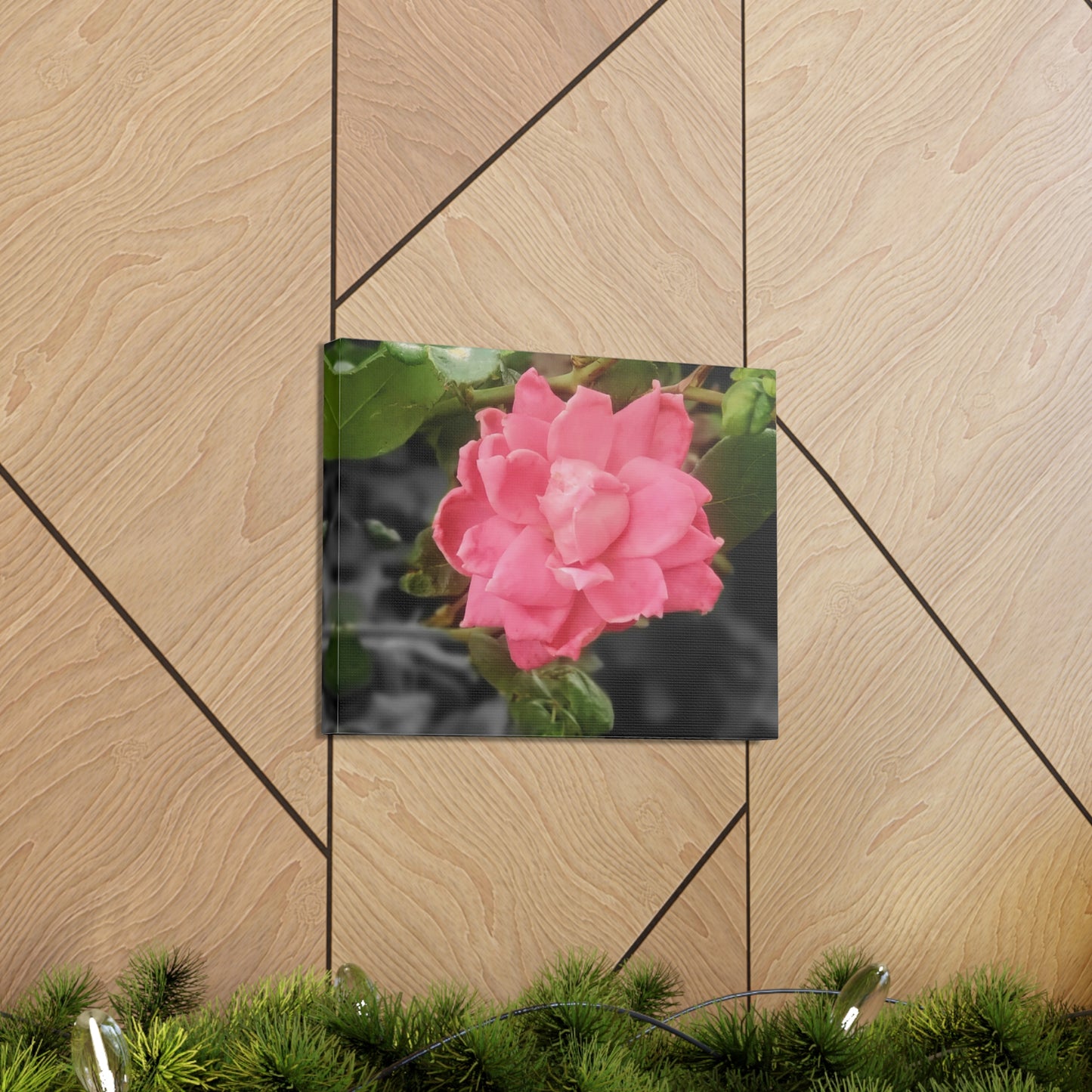 Pink Flower On A Vine | Wall Canvas | Bloom Collection