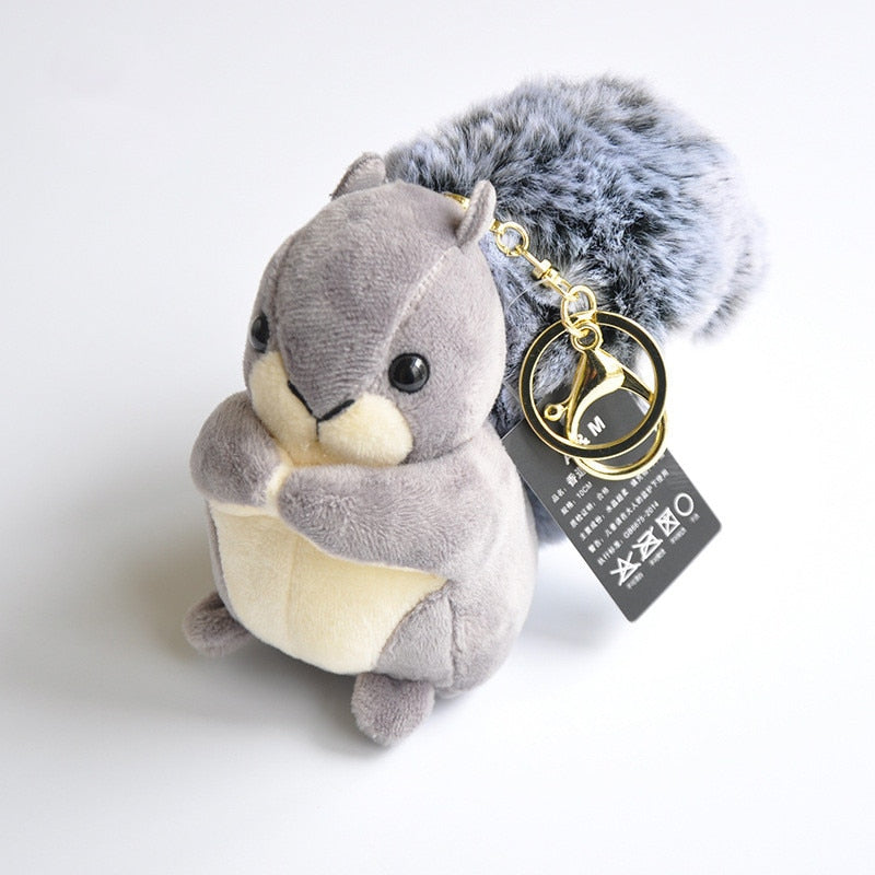 Scented Big Tail Squirrel Pendant Keychain Doll