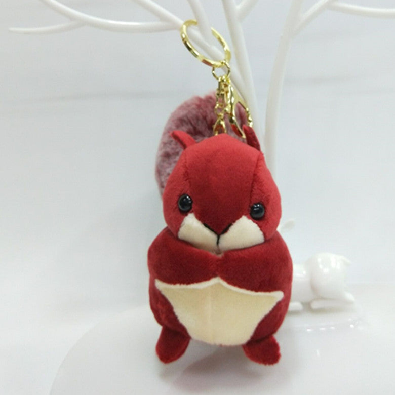 Scented Big Tail Squirrel Pendant Keychain Doll