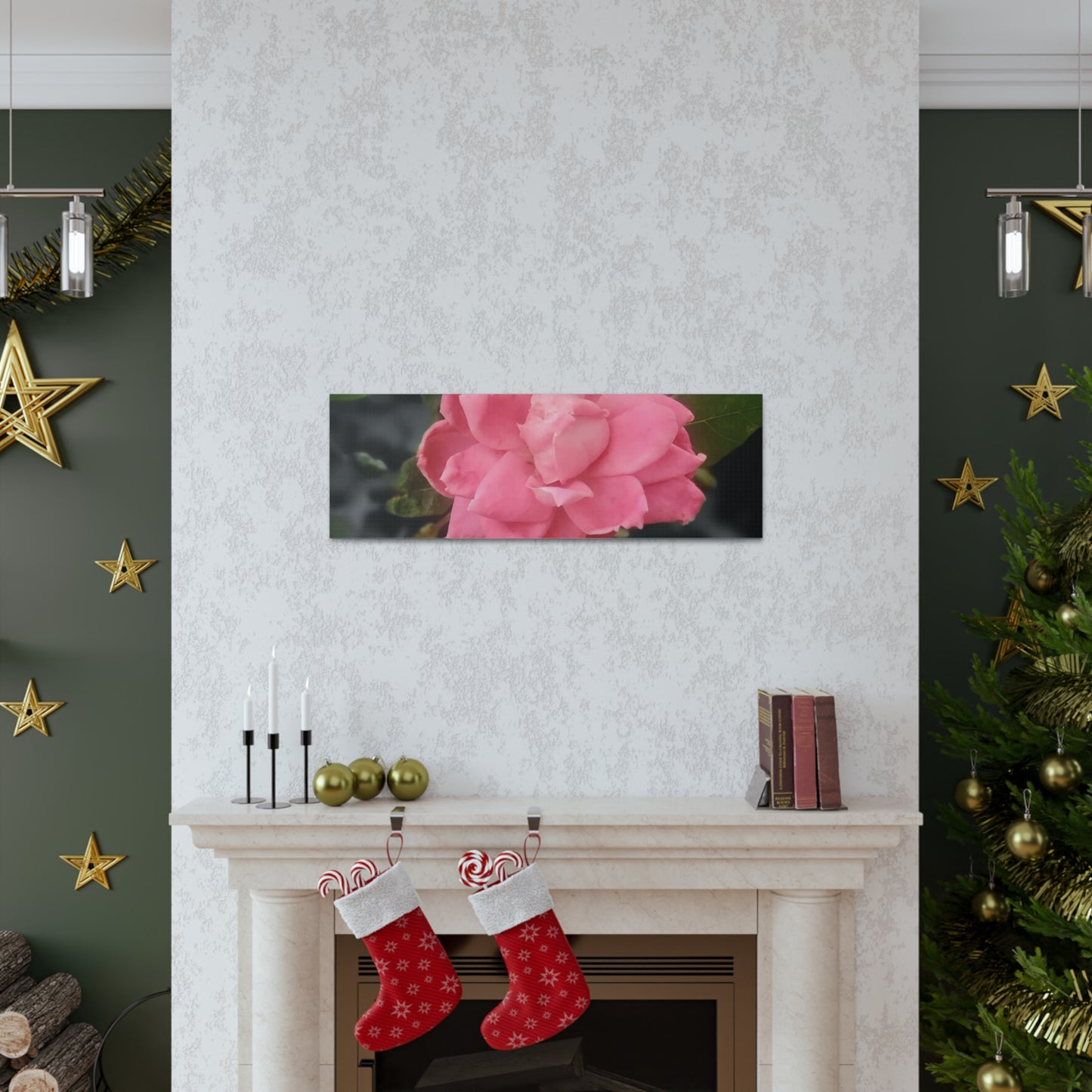 Pink Flower On A Vine | Wall Canvas | Bloom Collection