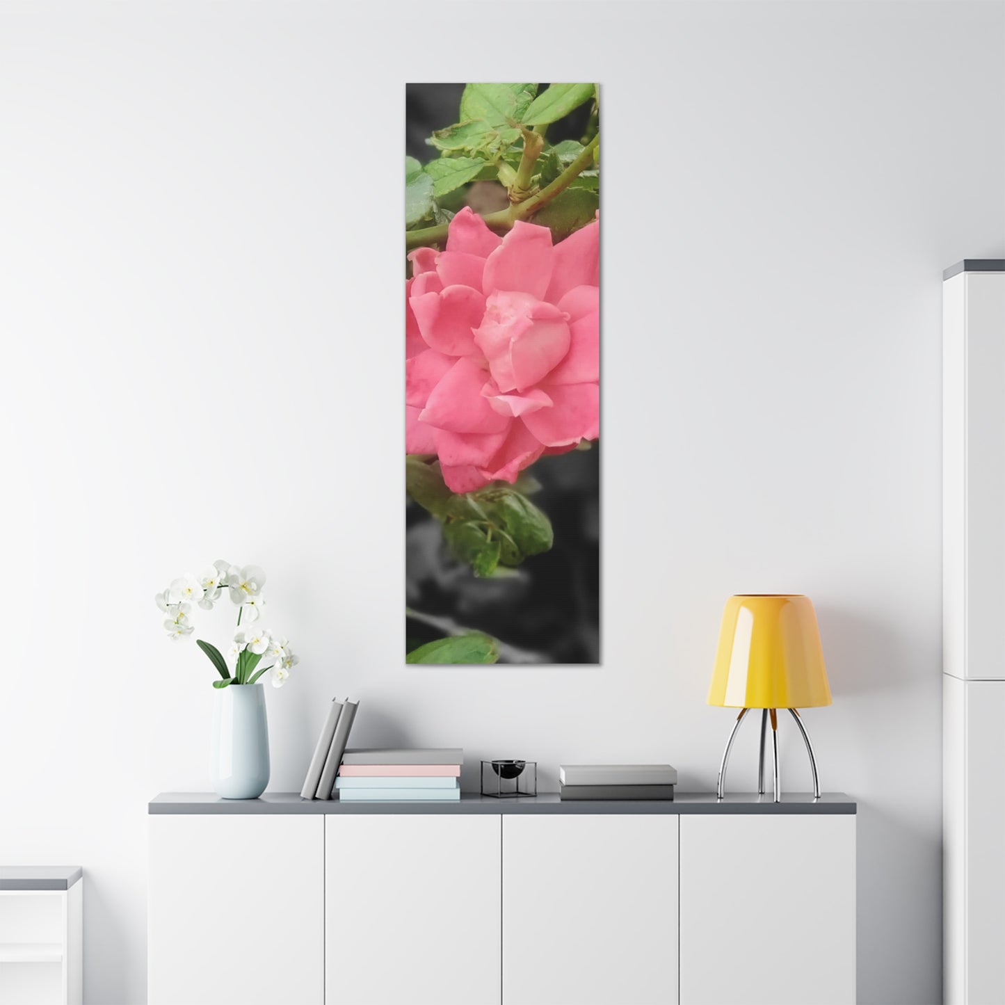 Pink Flower On A Vine | Wall Canvas | Bloom Collection