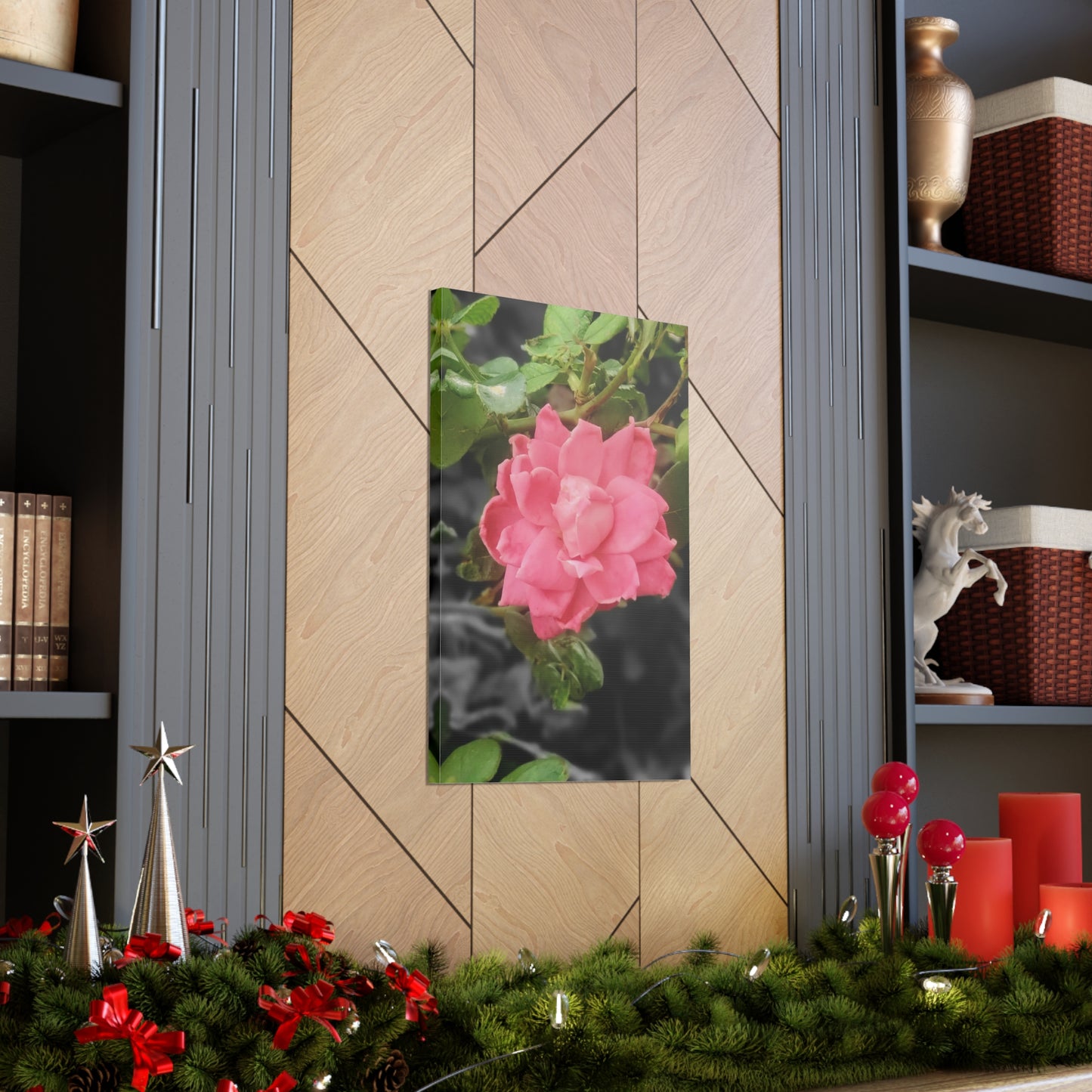 Pink Flower On A Vine | Wall Canvas | Bloom Collection