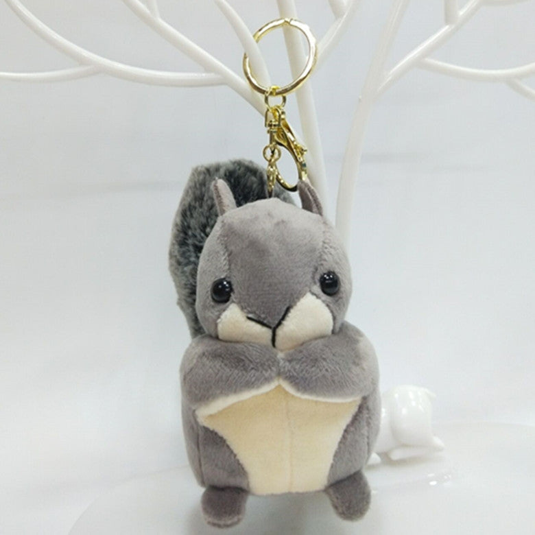 Scented Big Tail Squirrel Pendant Keychain Doll