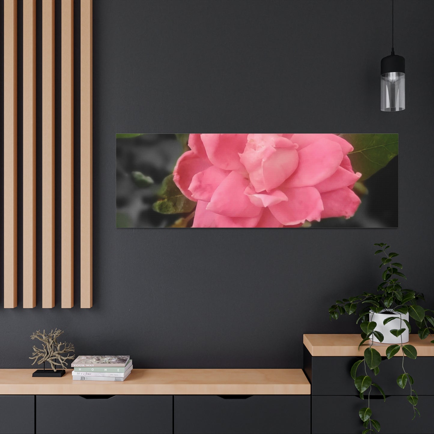 Pink Flower On A Vine | Wall Canvas | Bloom Collection