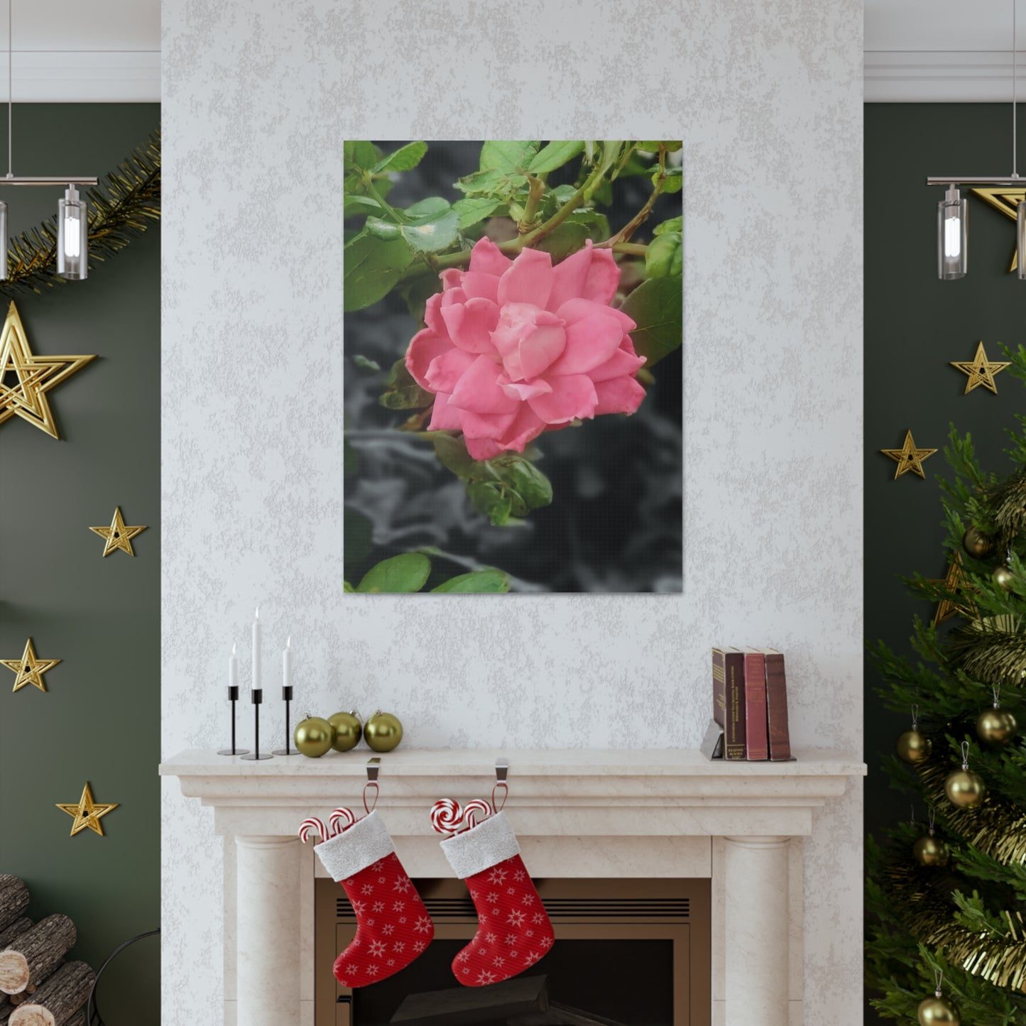 Pink Flower On A Vine | Wall Canvas | Bloom Collection