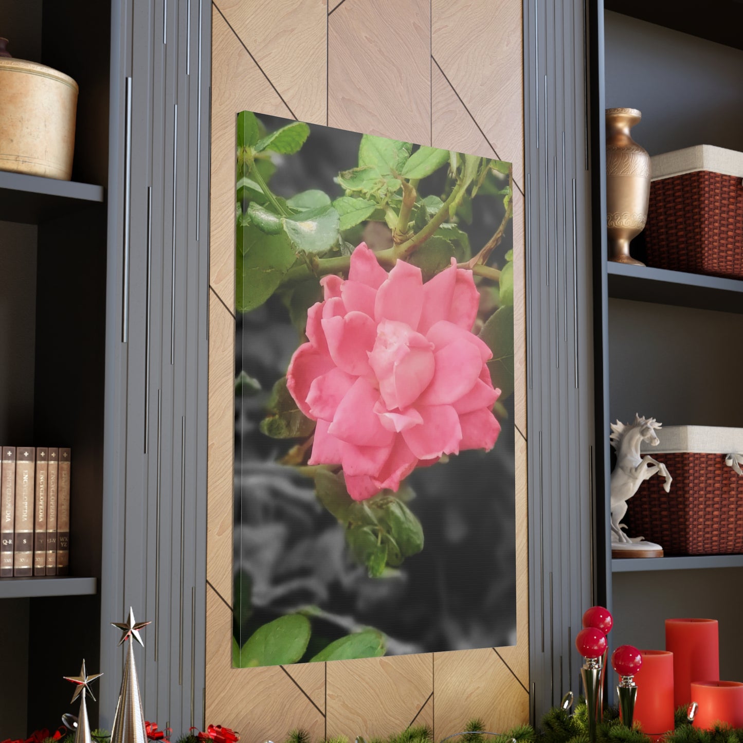 Pink Flower On A Vine | Wall Canvas | Bloom Collection