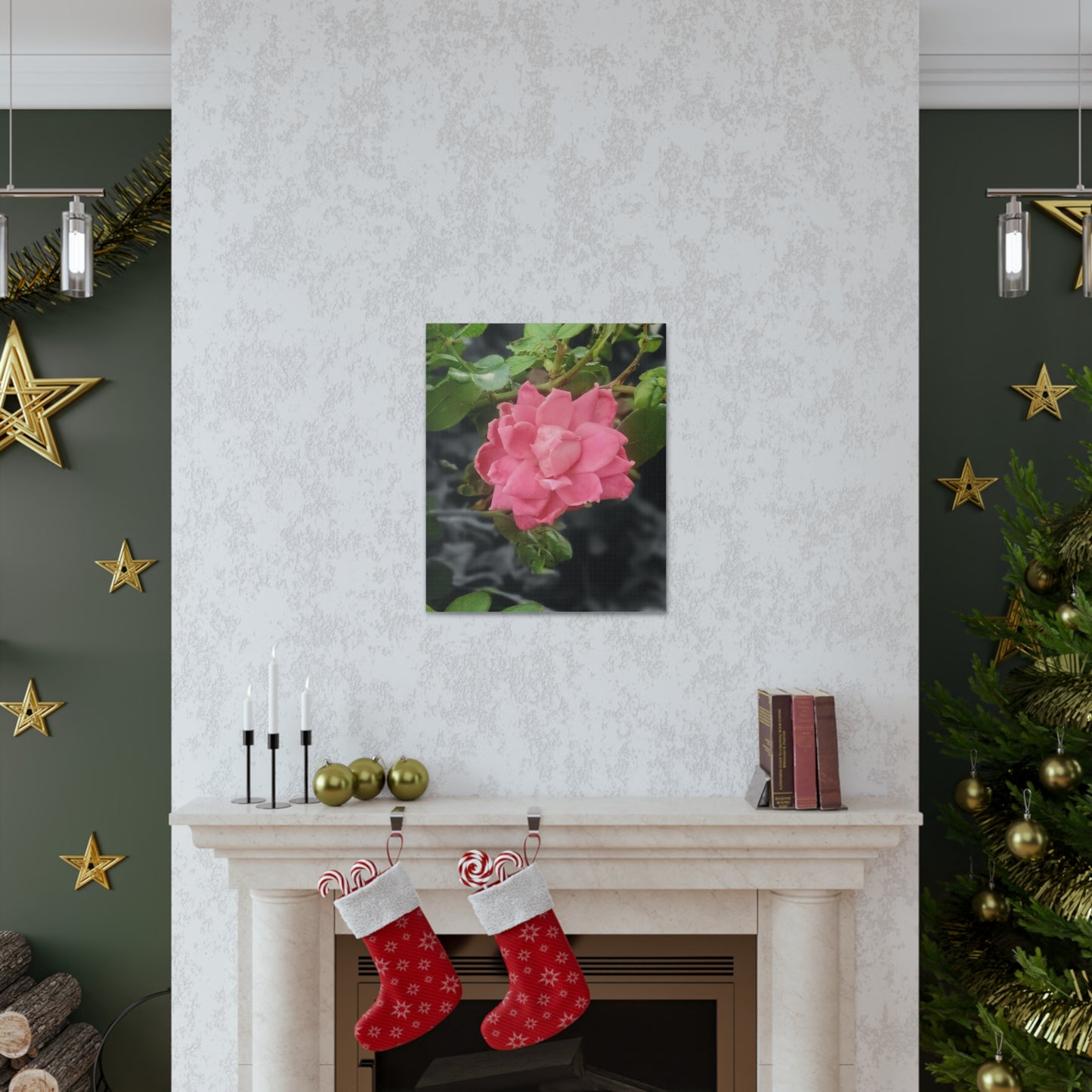 Pink Flower On A Vine | Wall Canvas | Bloom Collection