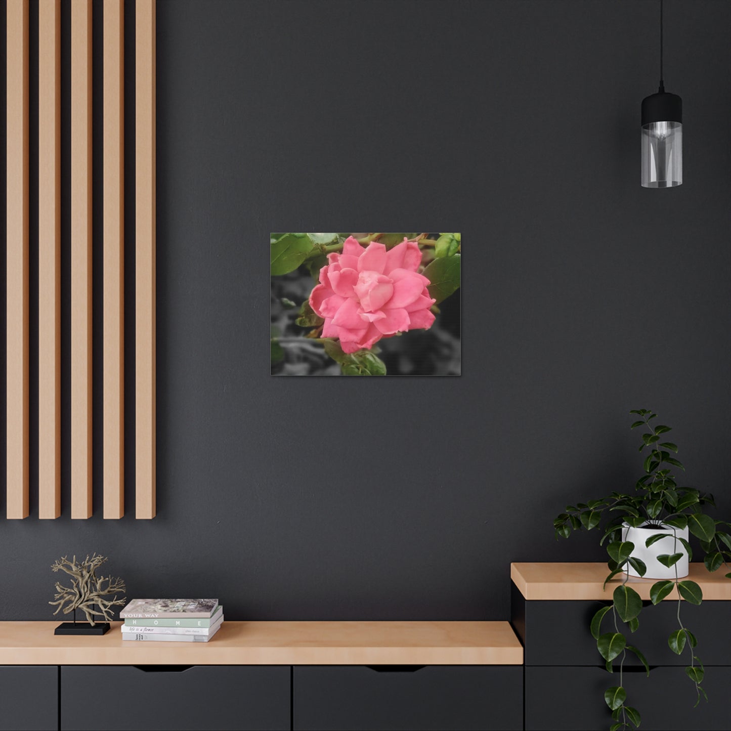 Pink Flower On A Vine | Wall Canvas | Bloom Collection