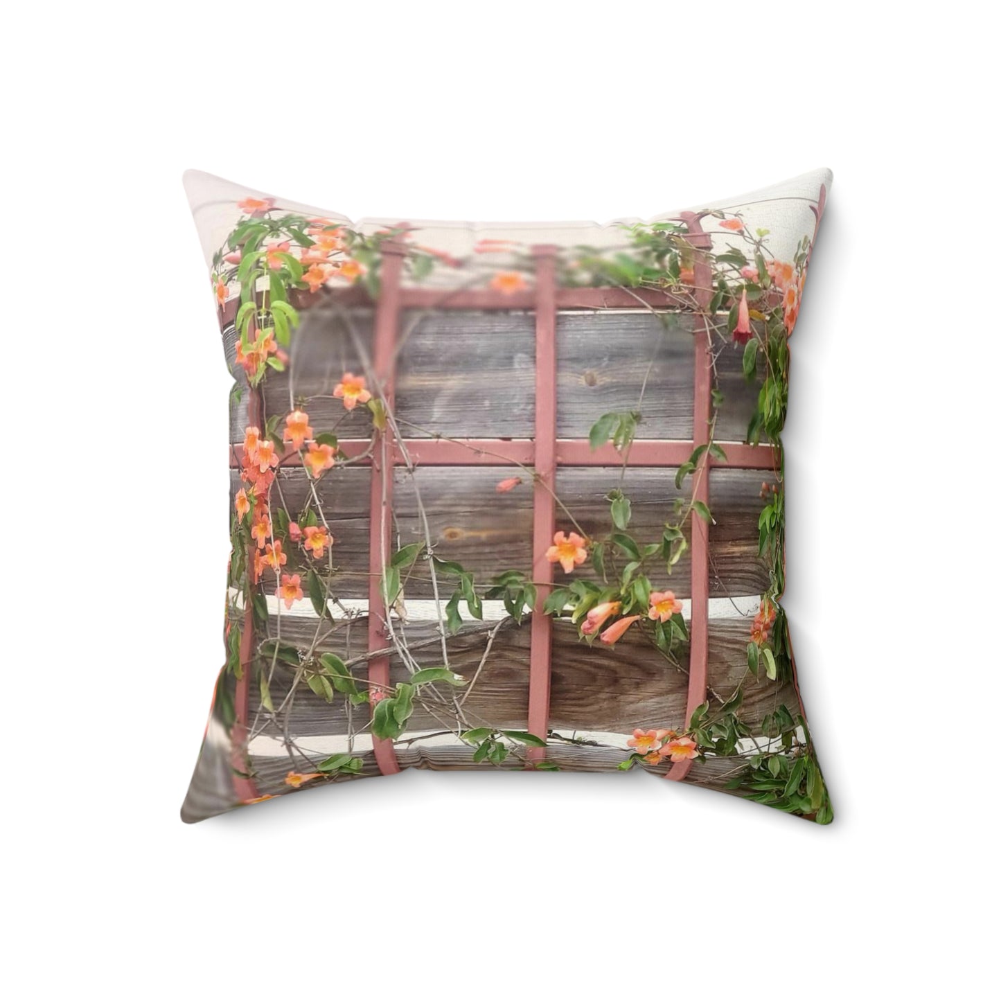 Flowers On A Rugged Fence | Throw Pillow | High Bloom Collection | Life By Ortavia
