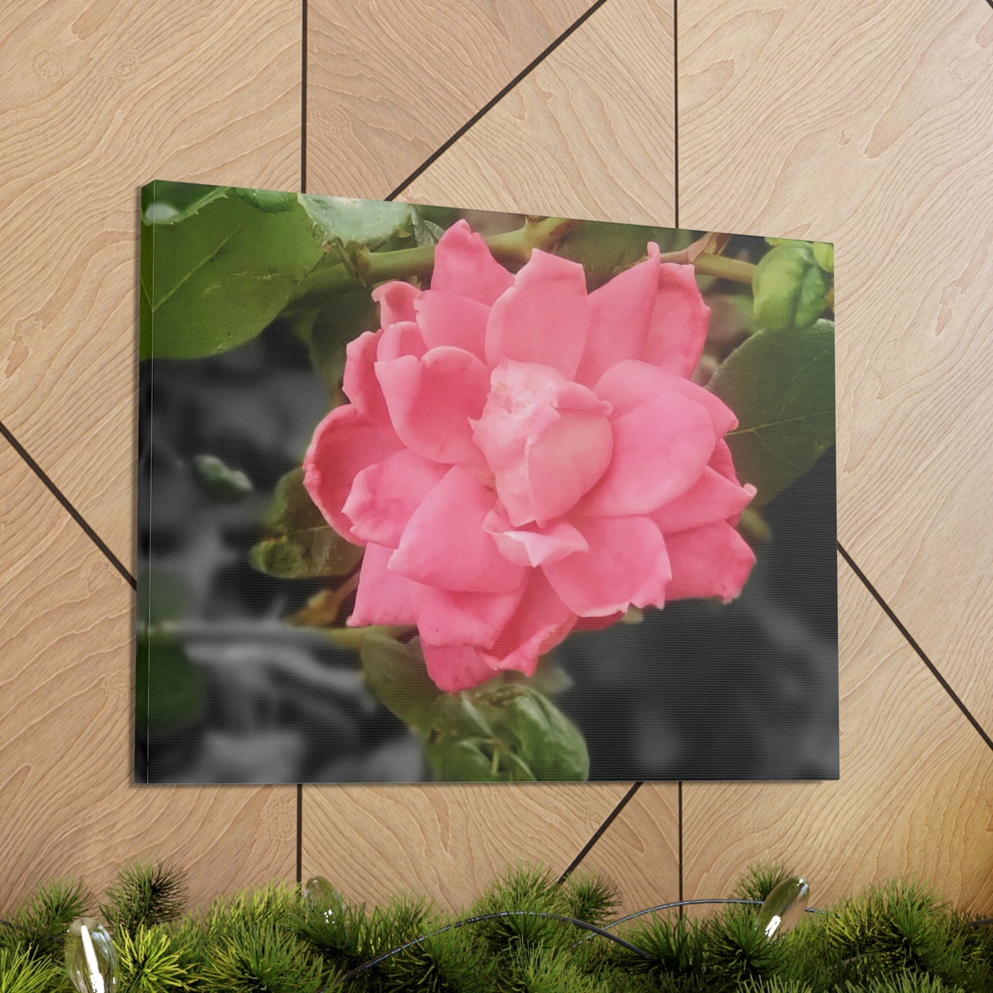 Pink Flower On A Vine | Wall Canvas | Bloom Collection